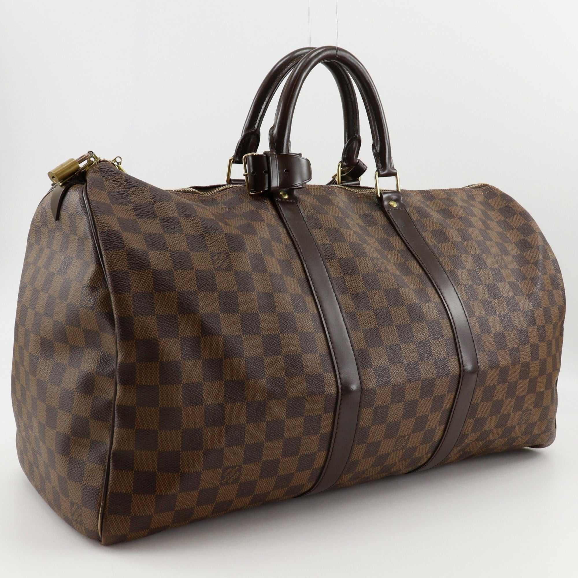 Louis Vuitton Damier Brown Damier Canvas Boston Bag (Pre-Owned)