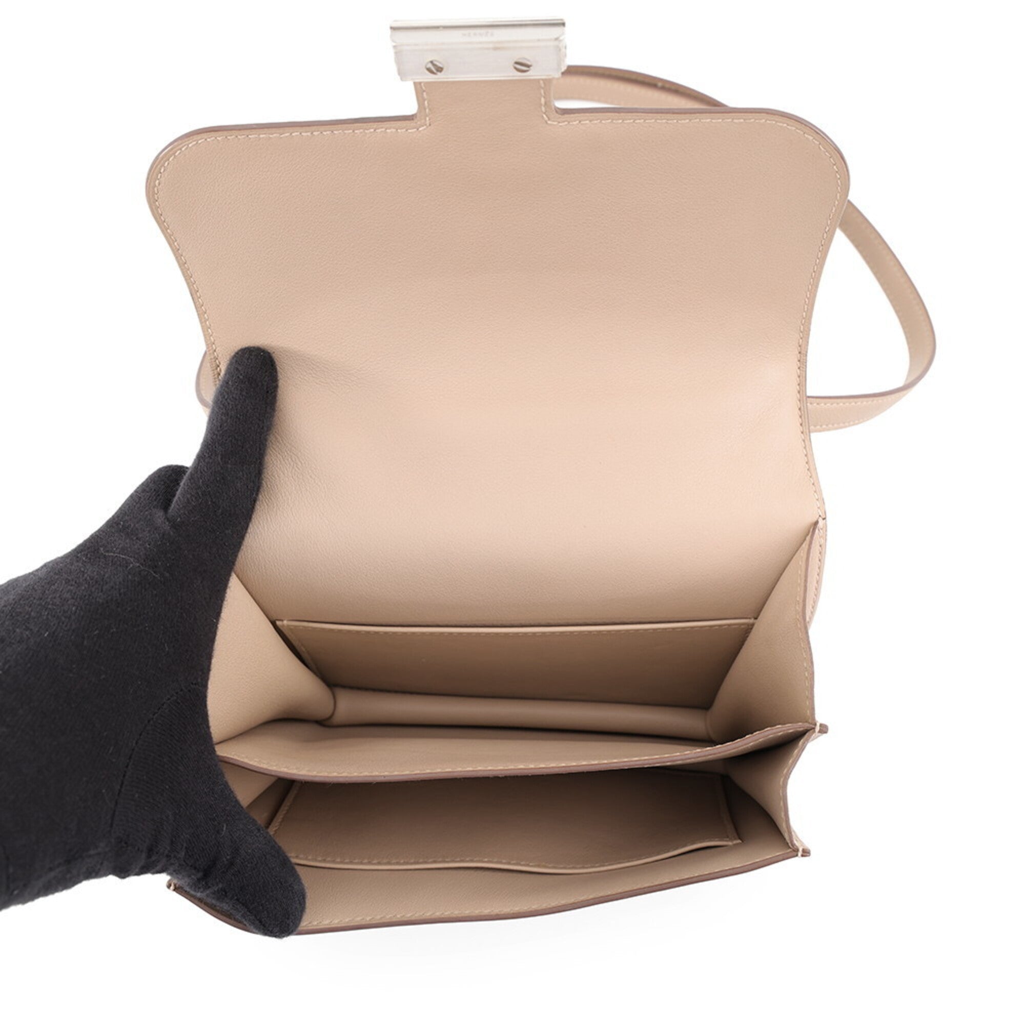 Hermes Argile Swift Leather Shoulder Bag (Pre-Owned)