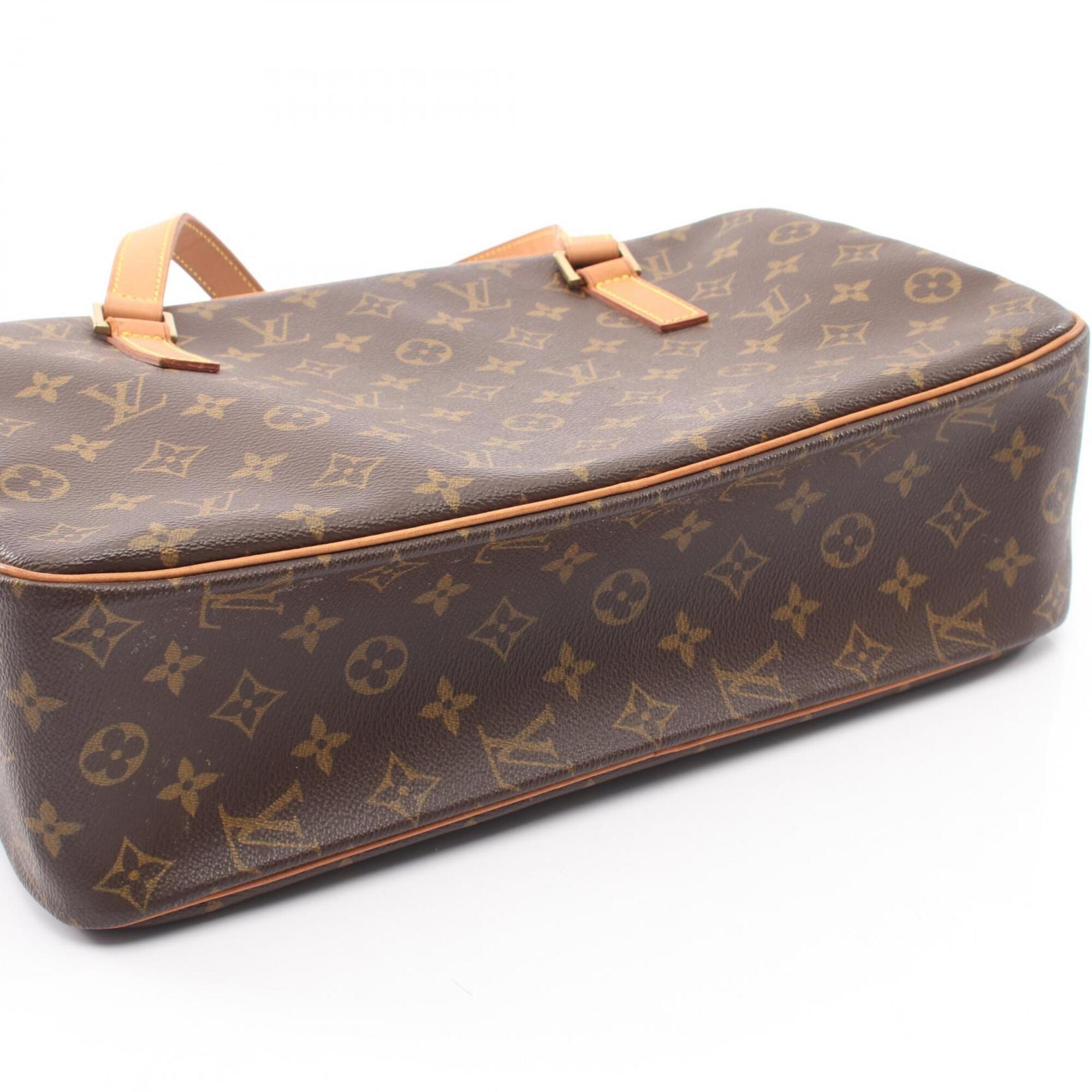 Louis Vuitton Brown Coated Canvas Leather Monogram Handbag Shoulder Bag (Pre-Owned)