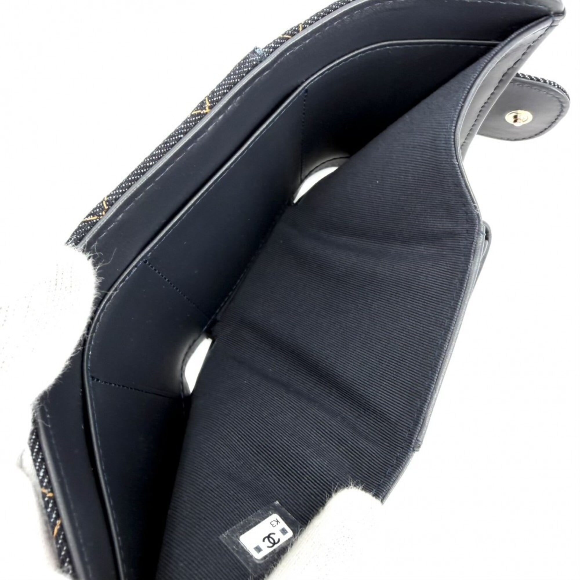Chanel Navy Denim Wallet (Bi-Fold) (Pre-Owned)