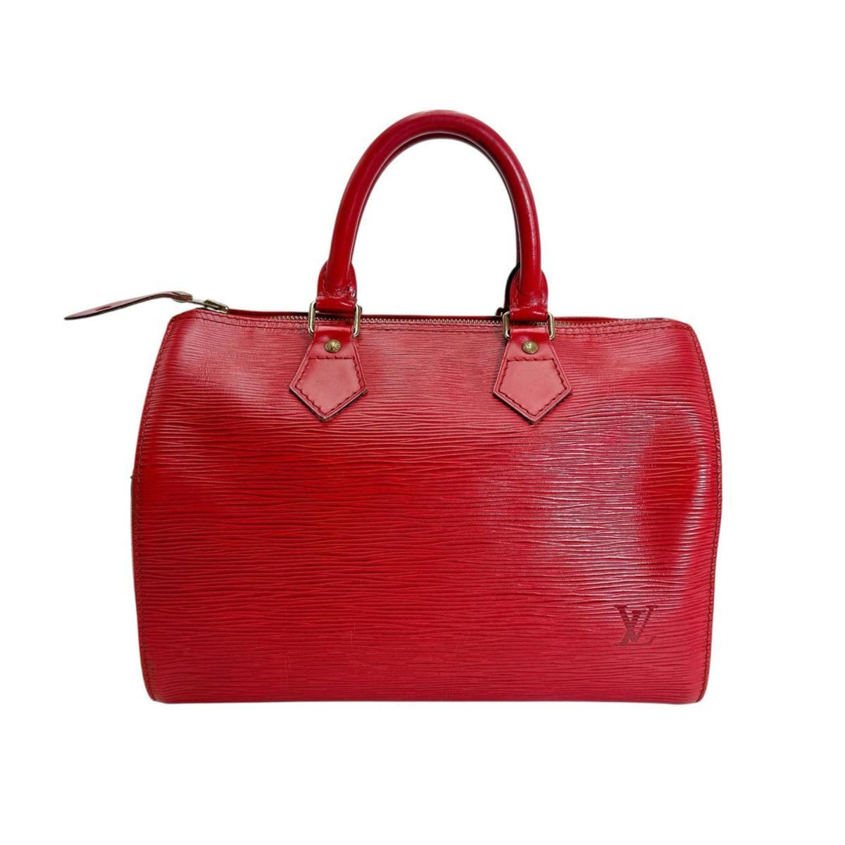 Louis Vuitton Castilian Red Red Color Epi Leather Handbag (Pre-Owned)