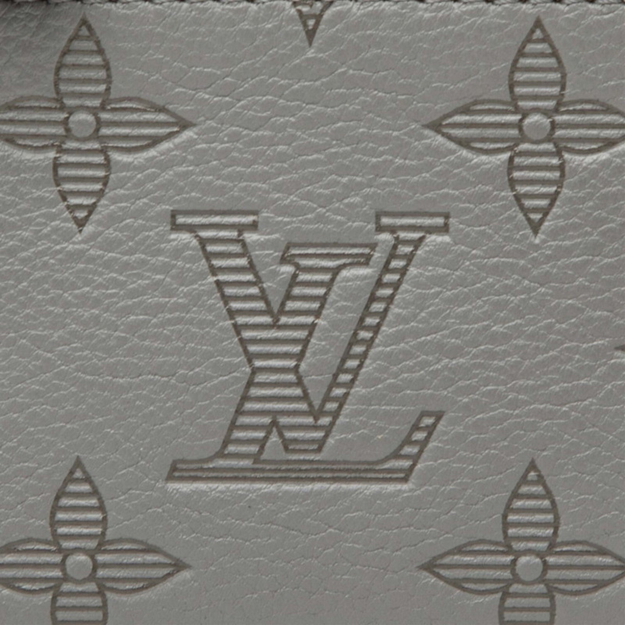 Louis Vuitton Gray Monogram Leather Handbag Pouch (Pre-Owned)