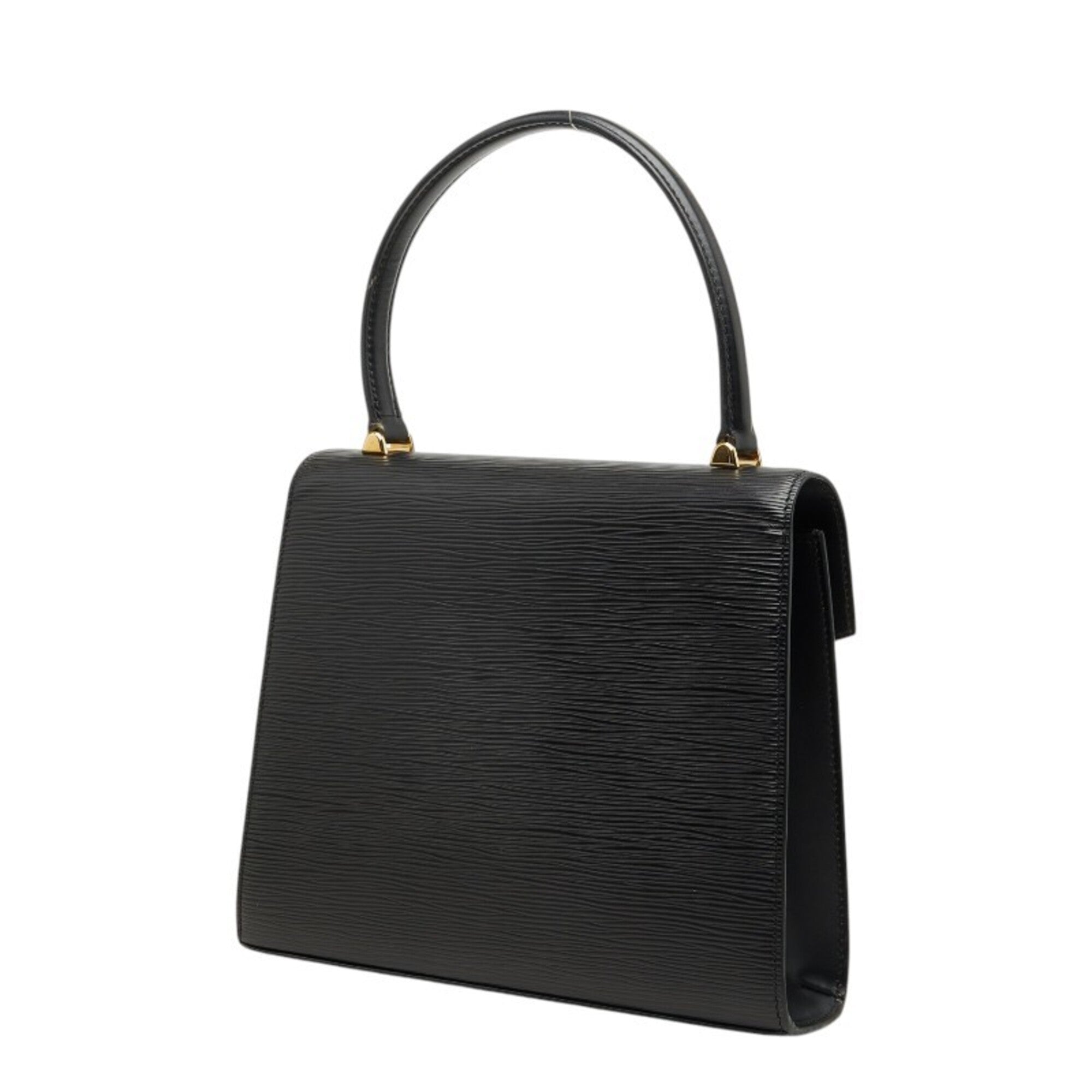Louis Vuitton Black Pvc Leather Handbag (Pre-Owned)