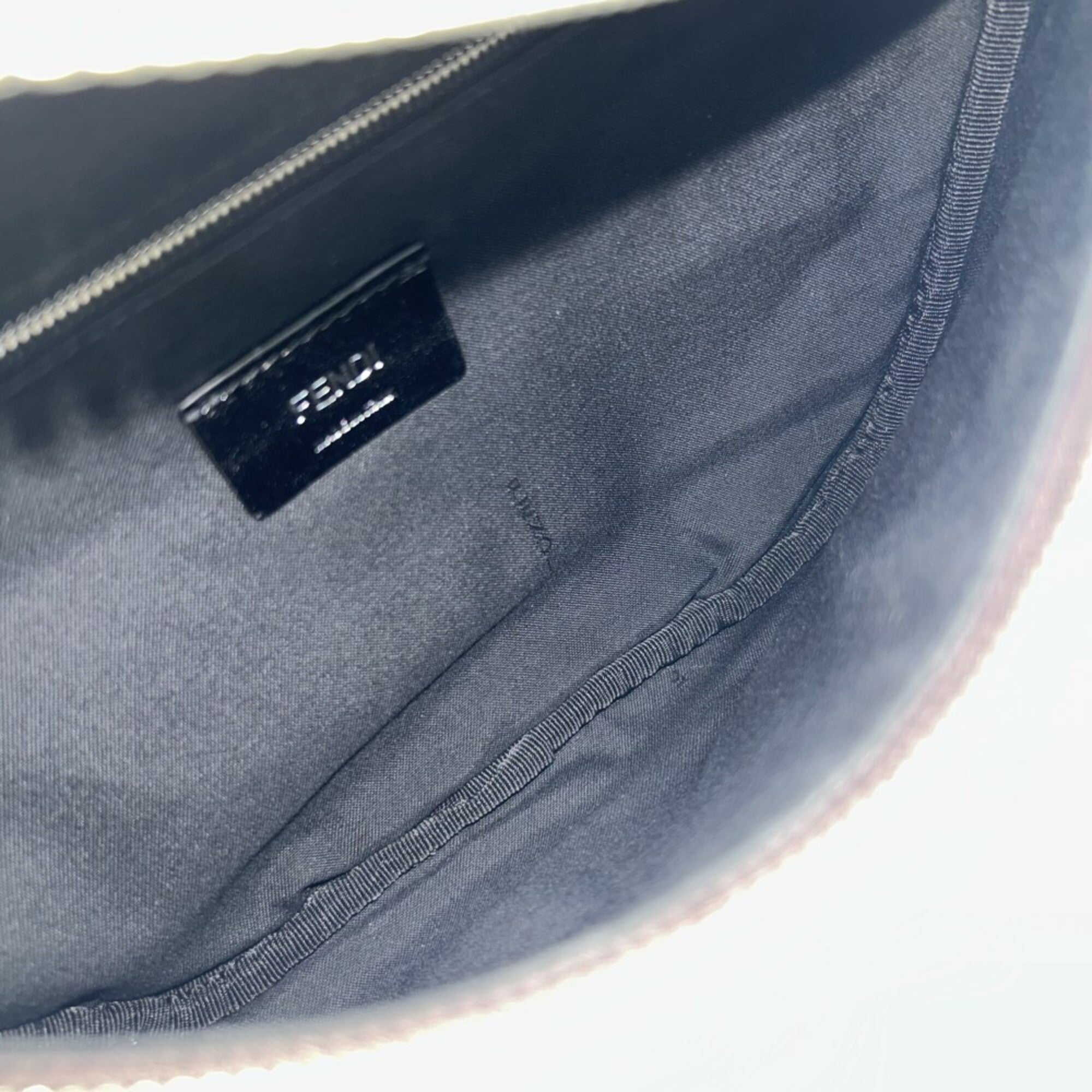 Fendi Zucca Brown Coated Canvas Leather Sling Bag (Pre-Owned)