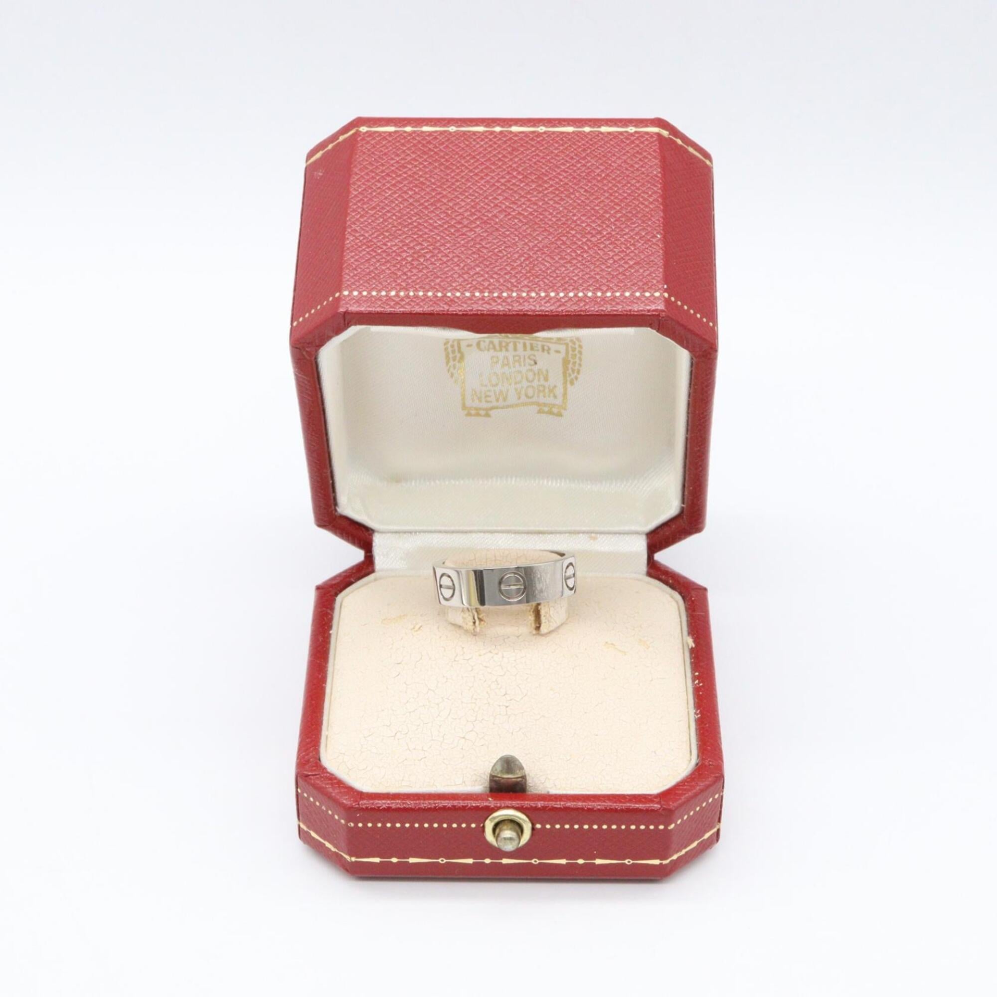 Cartier White Gold White Gold (18K) Band Ring (Pre-Owned)