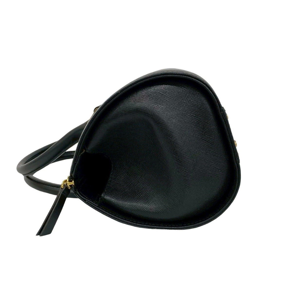 Burberry Black Leather Boston Bag Handbag (Pre-Owned)