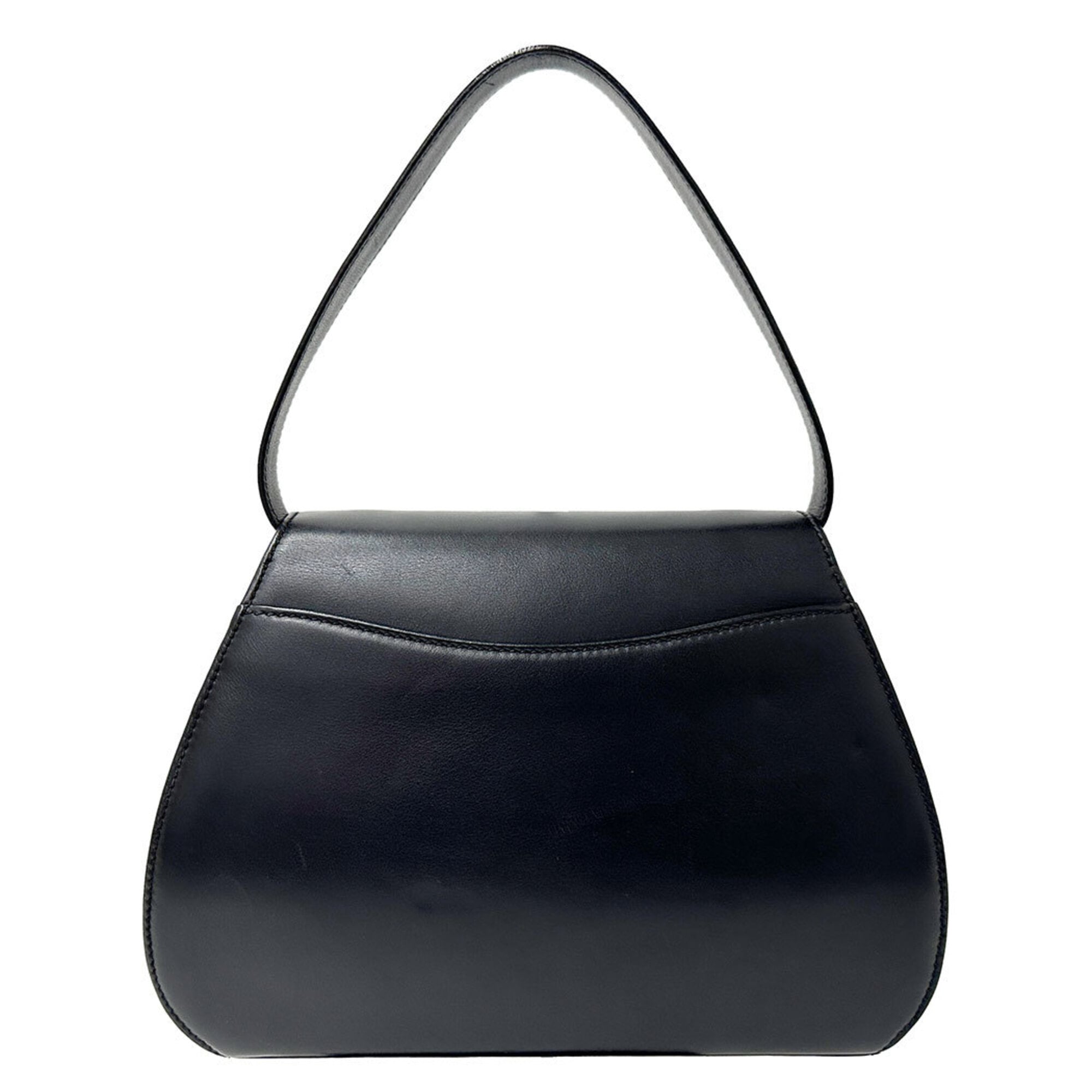Cartier Panthère Black Leather Handbag Shoulder Bag (Pre-Owned)