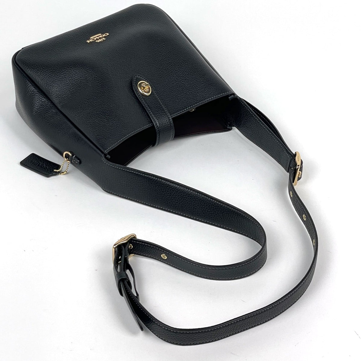 Coach Black Leather Crossbody Bag Shoulder Bag (Pre-Owned)