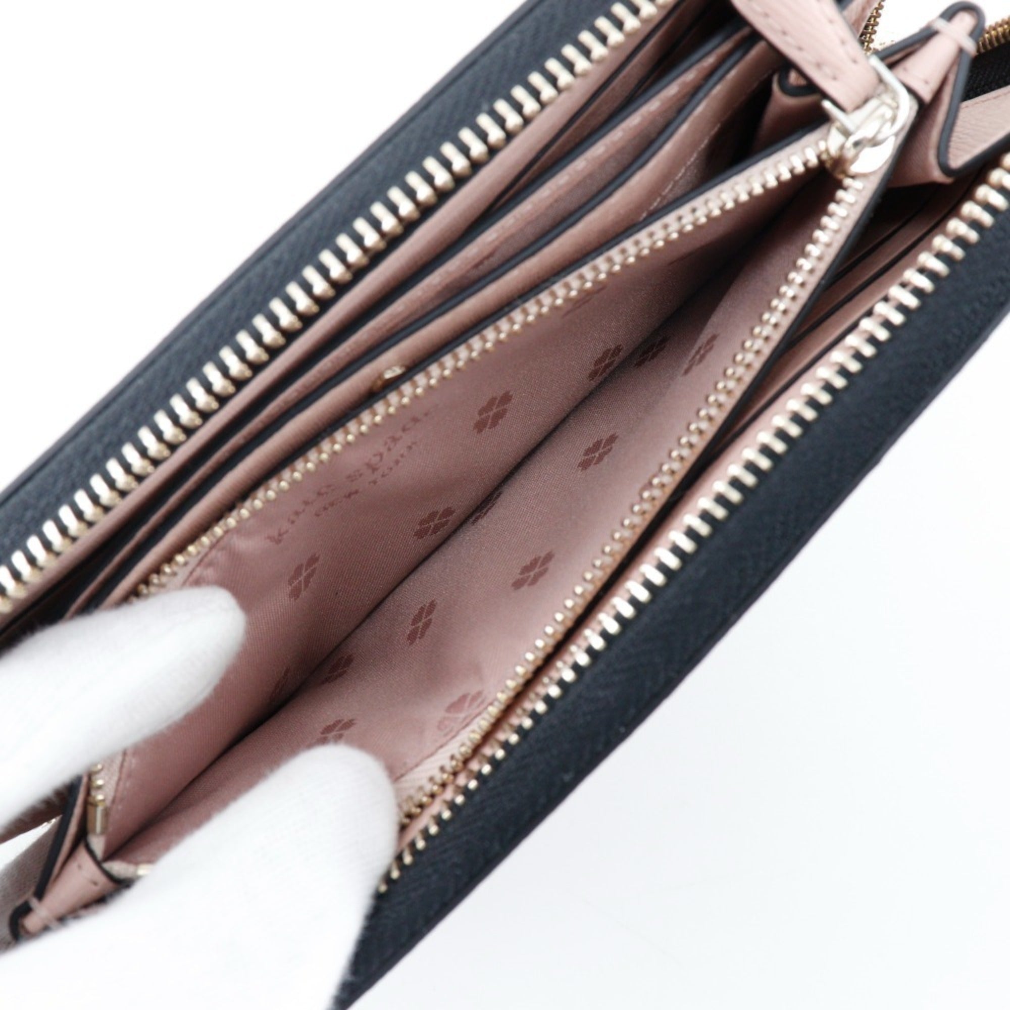 Kate Spade Black Leather Long Wallet (Bi-Fold) (Pre-Owned)