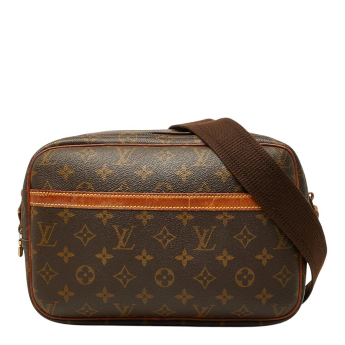 Louis Vuitton Brown Pvc Leather Shoulder Bag (Pre-Owned)