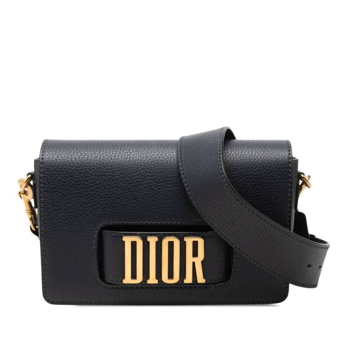 Christian Dior Navy Leather Shoulder Bag (Pre-Owned)