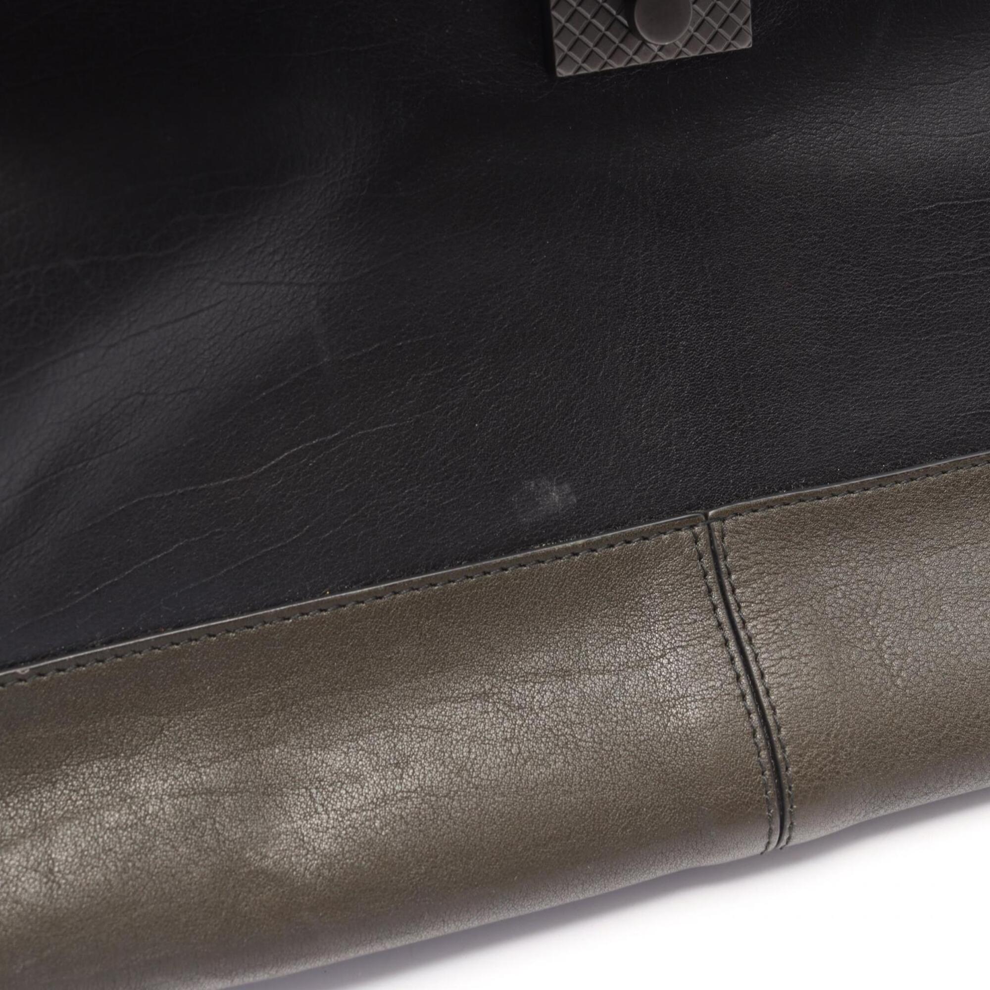 Bottega Veneta Black Multi-Color Leather Handbag Tote Bag (Pre-Owned)
