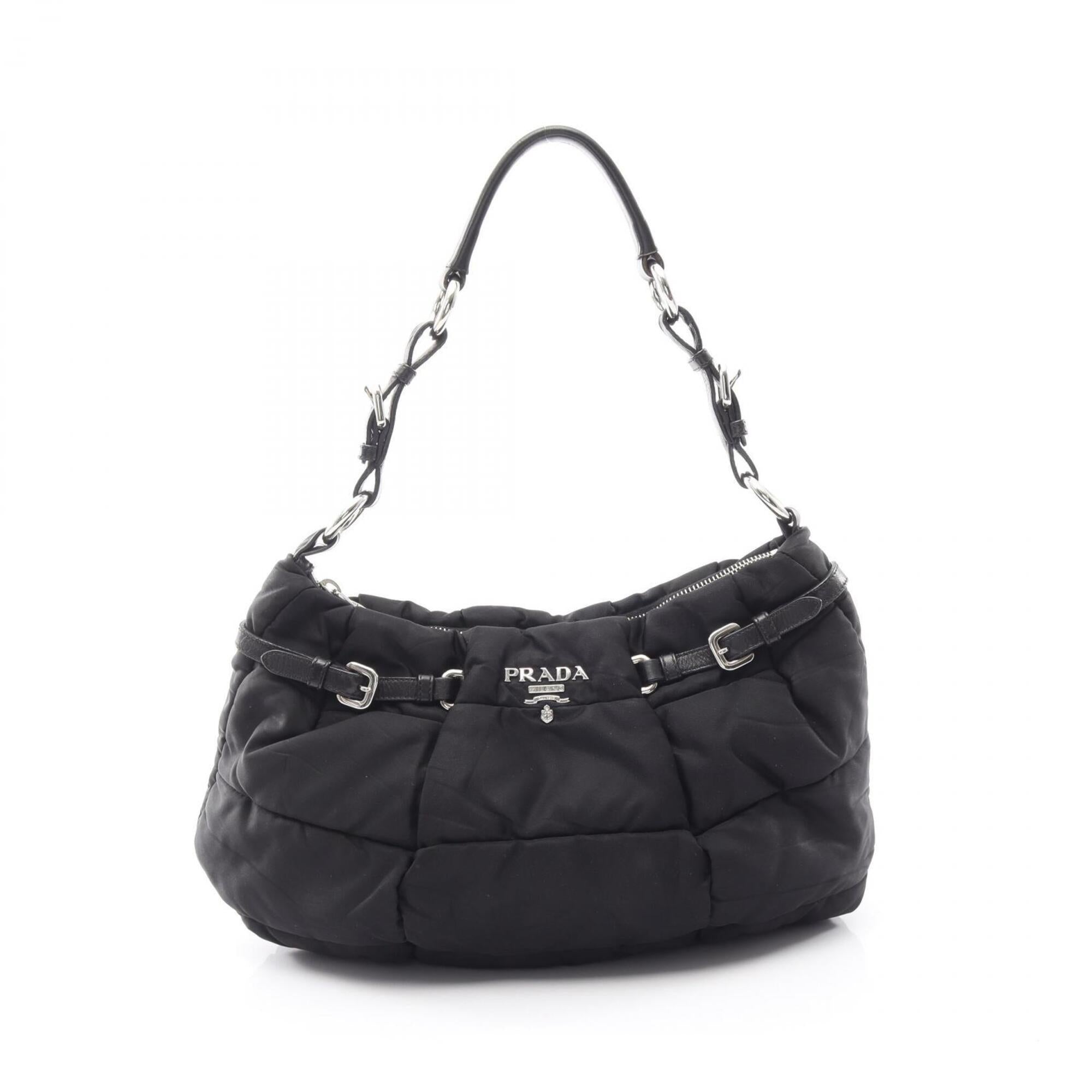 Prada Black Nylon Handbag Shoulder Bag (Pre-Owned)