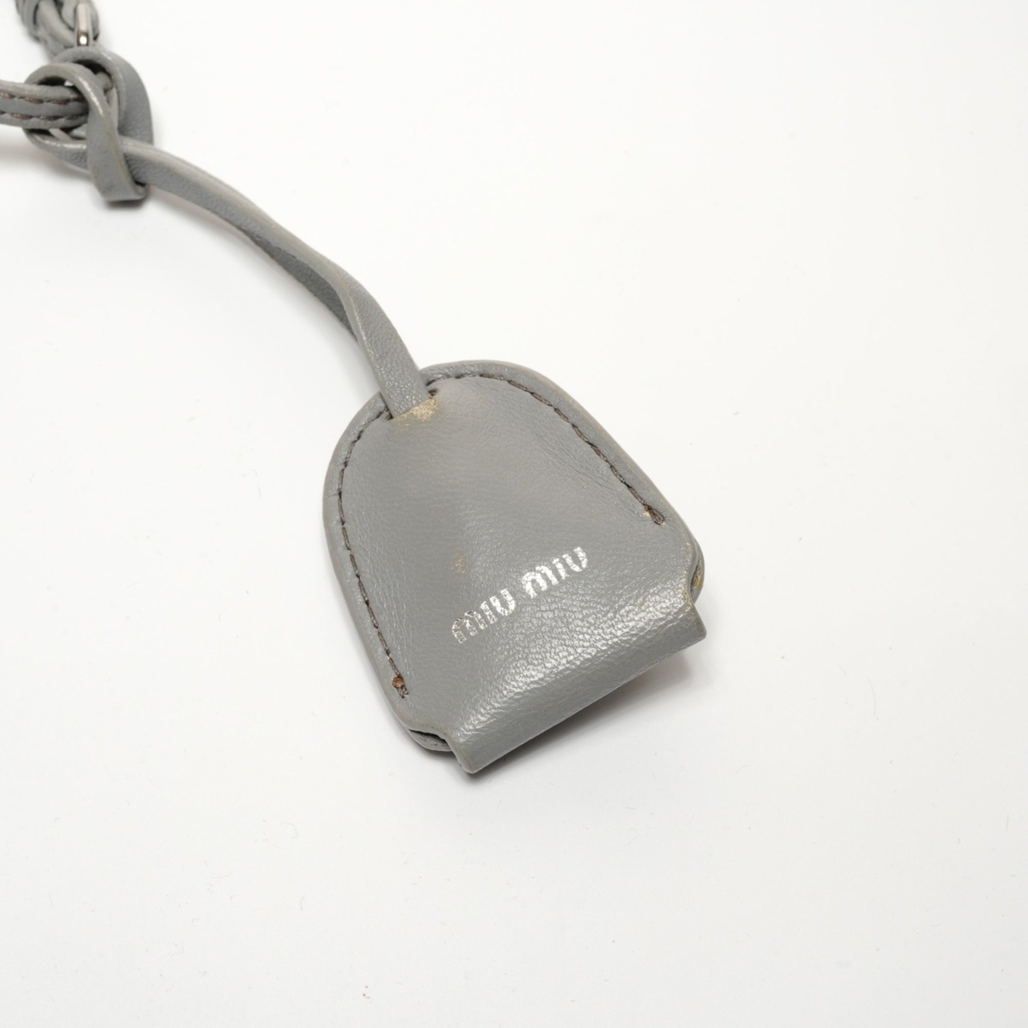 Miu Miu Matelasse Gray Shoulder Bag (Pre-Owned)