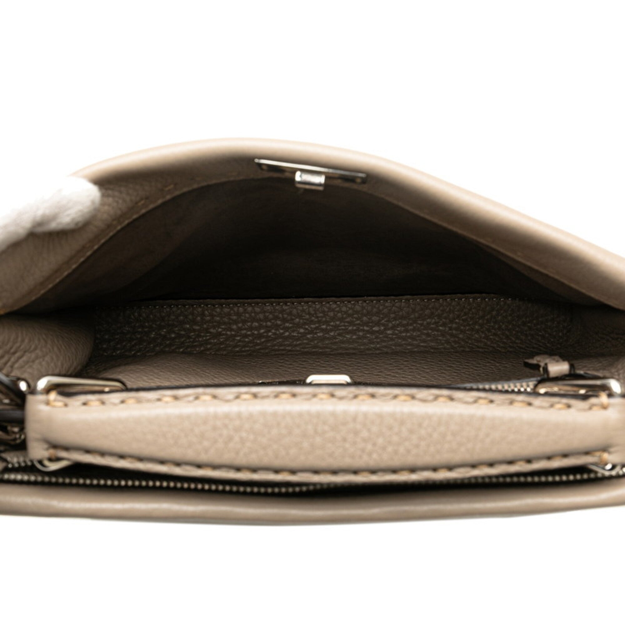 Fendi Grayish Multi-Color Leather Handbag Shoulder Bag (Pre-Owned)
