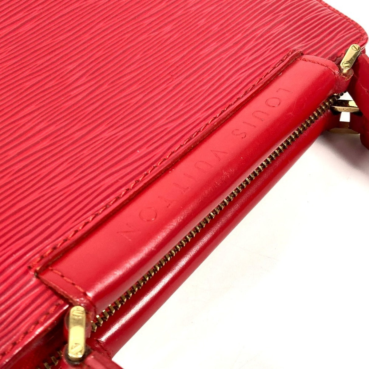 Louis Vuitton Red Color Epi Leather Handbag Tote Bag (Pre-Owned)