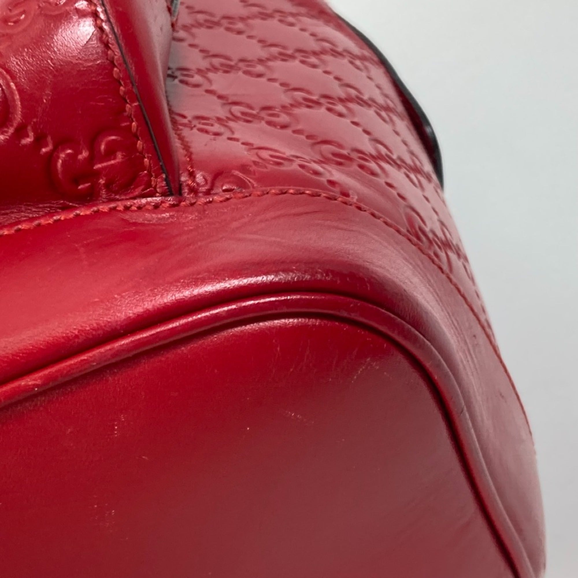 Gucci Red Leather Backpack (Pre-Owned)