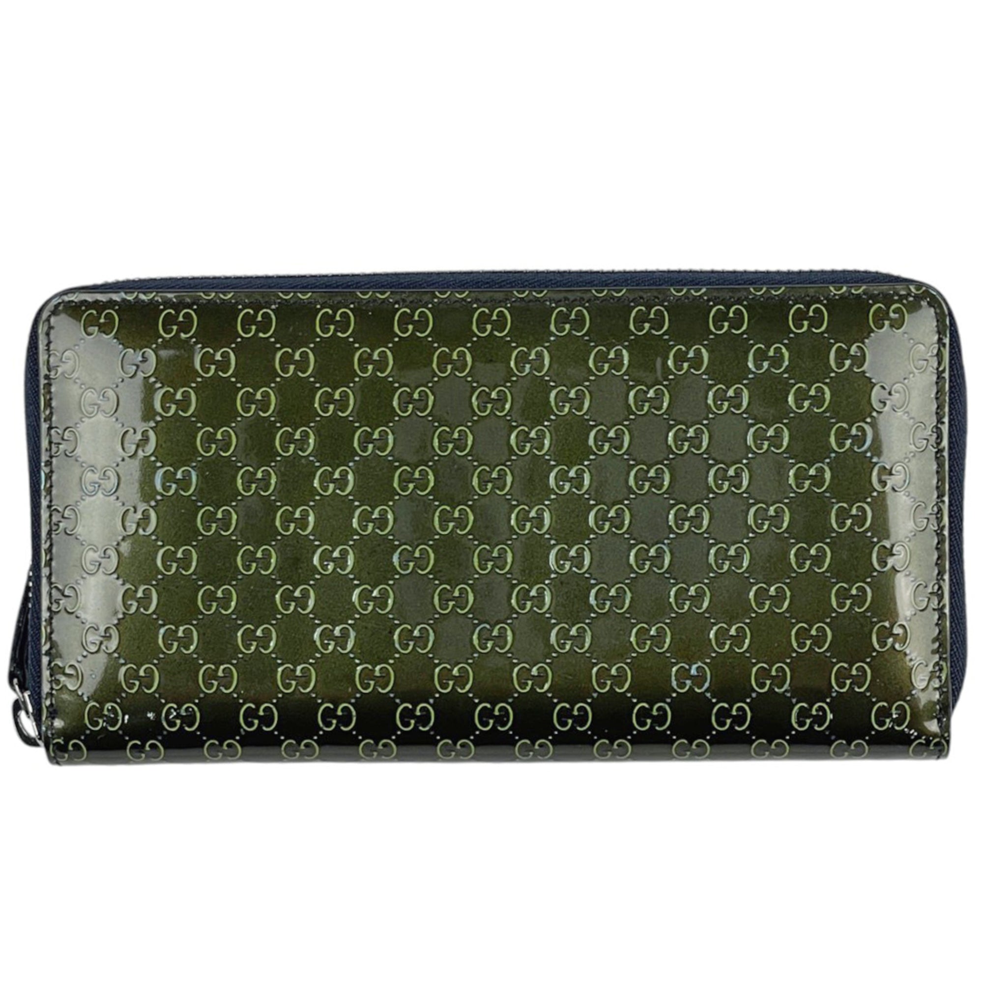 Gucci Green Patent Leather Long Wallet (Bi-Fold) (Pre-Owned)