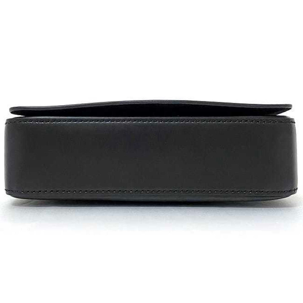 Christian Dior Black Leather Clutch Bag Handbag (Pre-Owned)