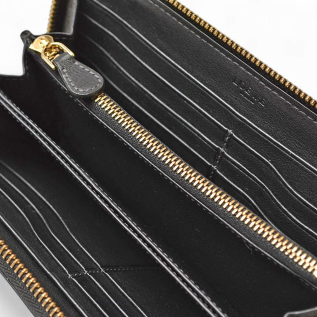 Loewe Black Gray Pvc Long Wallet (Bi-Fold) (Pre-Owned)