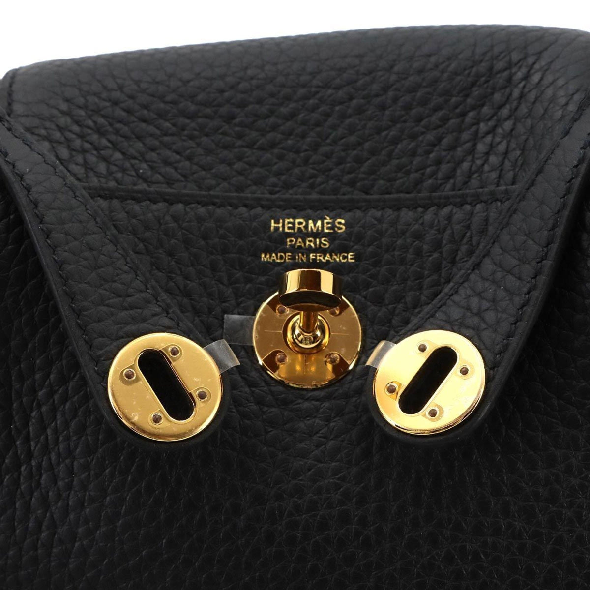 Hermes Black Taurillon Clemence Leather Handbag (Pre-Owned)