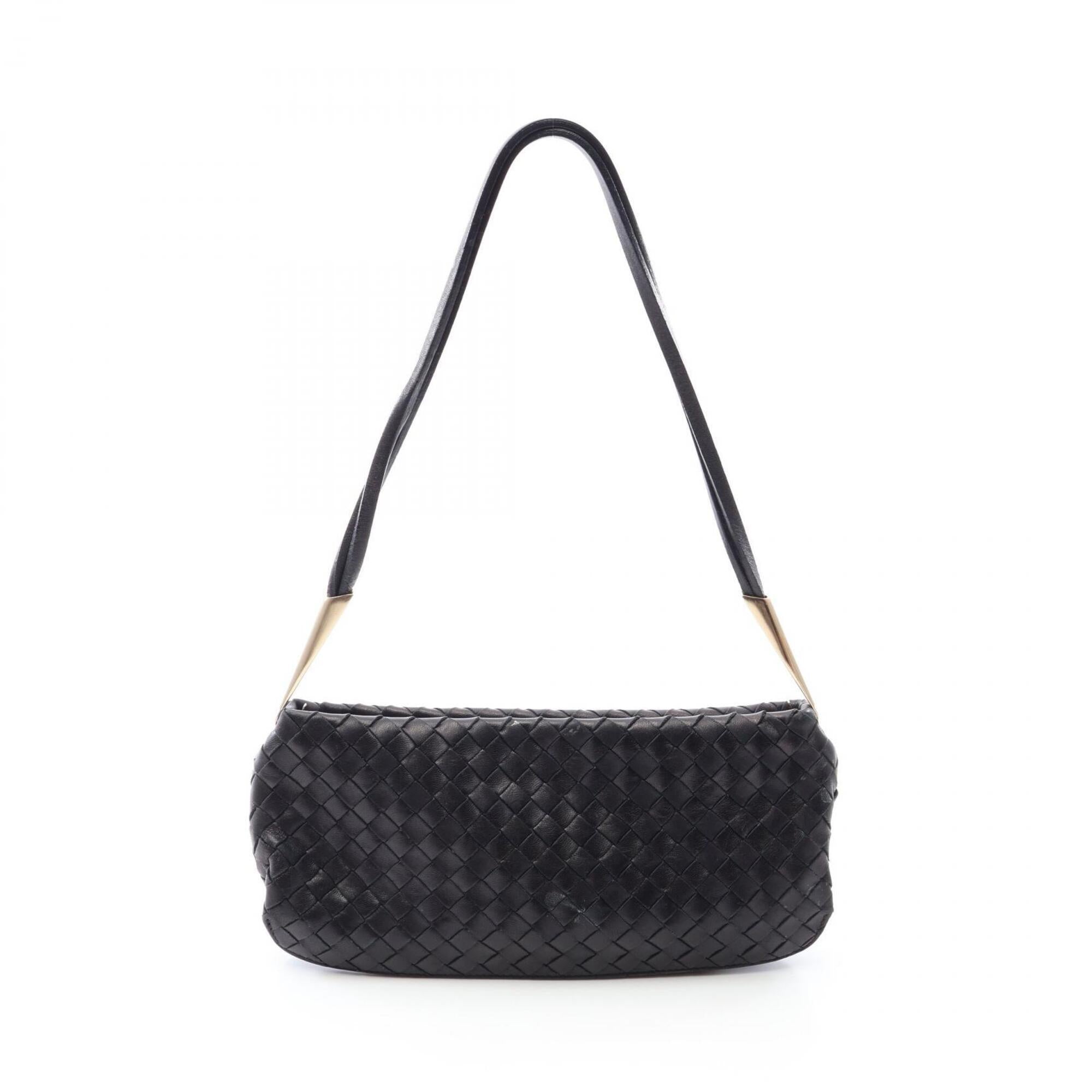 Bottega Veneta Black Intrecciato Handbag (Pre-Owned)