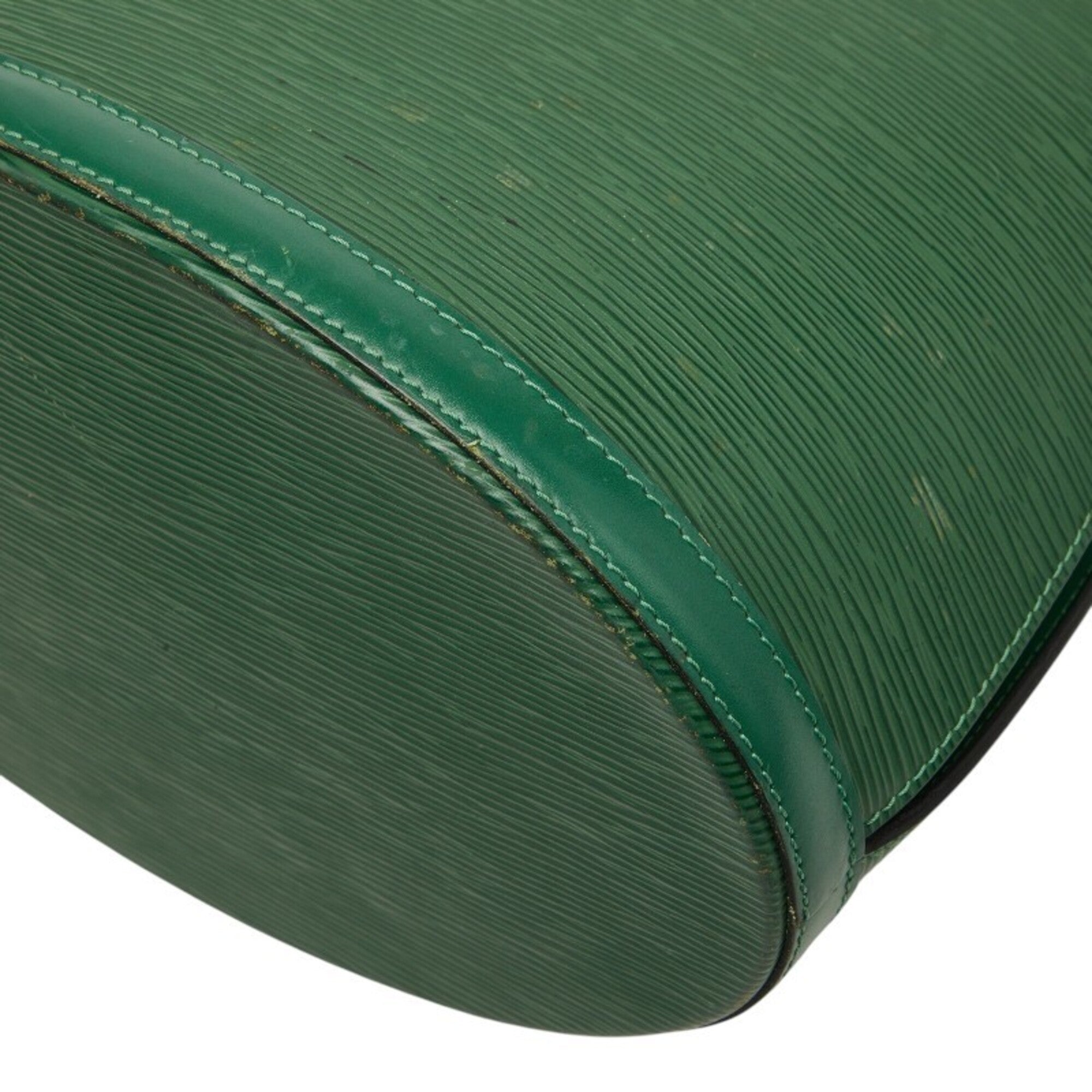 Louis Vuitton Borneo Green Leather Shoulder Bag (Pre-Owned)