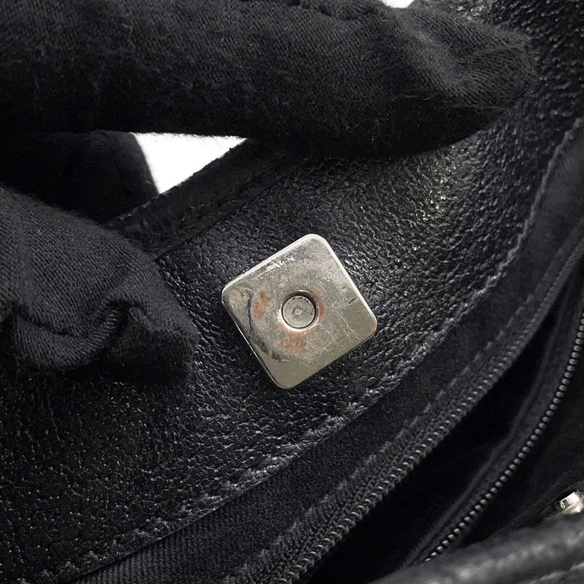 Gucci Black Canvas Leather Tote Bag (Pre-Owned)