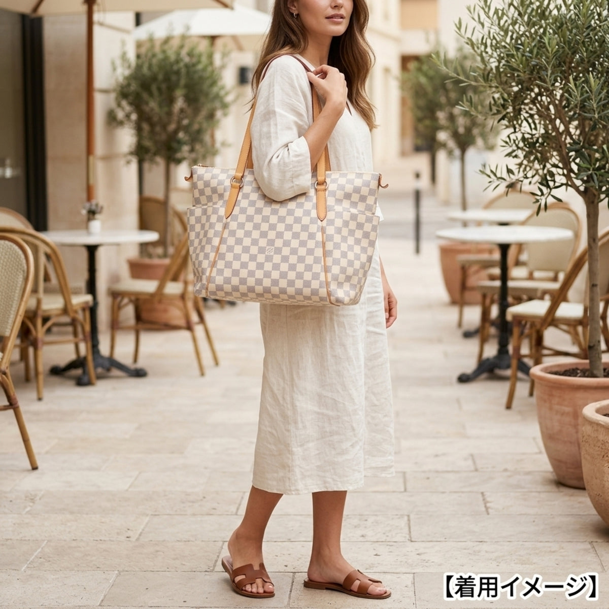 Louis Vuitton Damier Azur Or White Damier Azur Tote Bag (Pre-Owned)