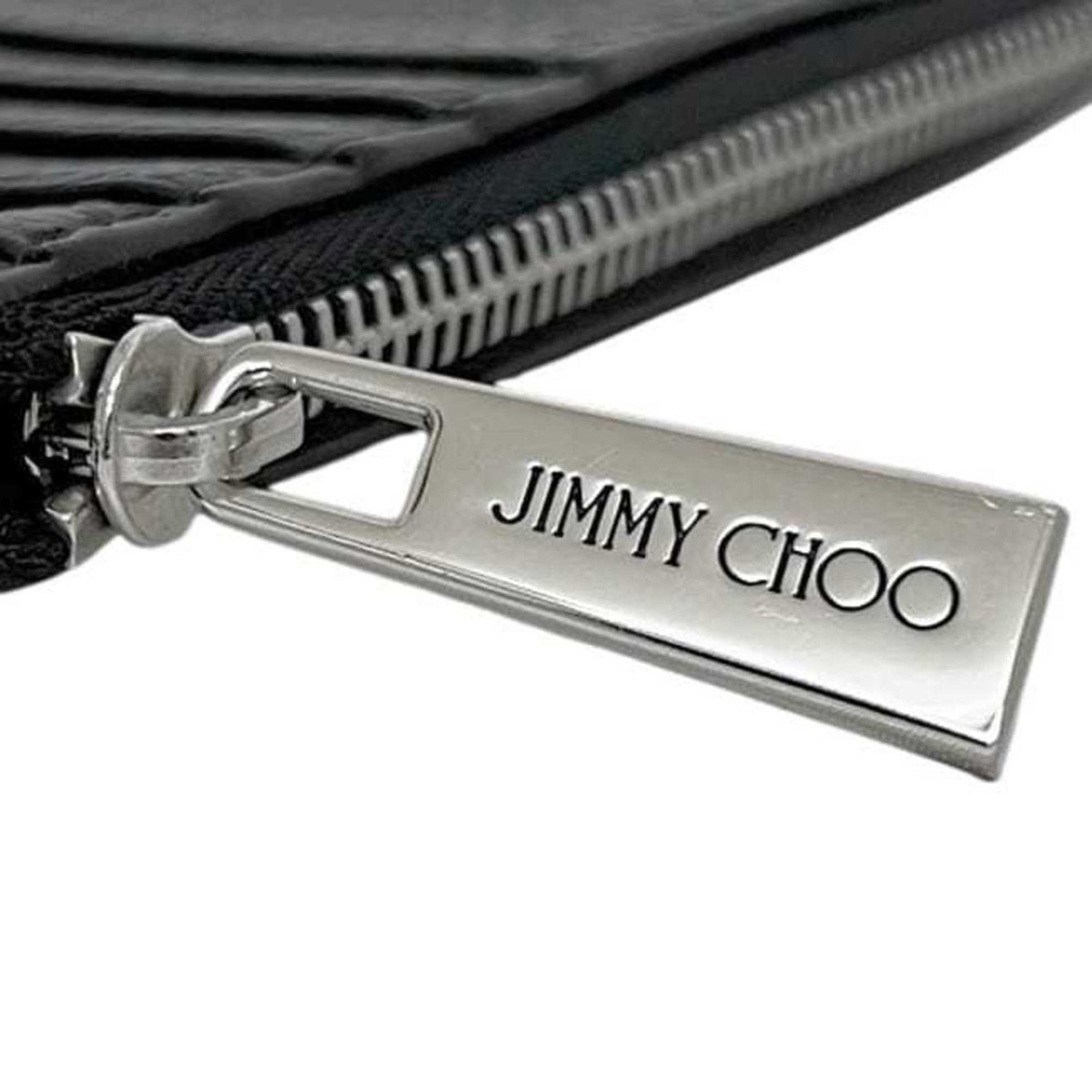 Jimmy Choo Black Leather Coin Purse/Coin Case (Pre-Owned)