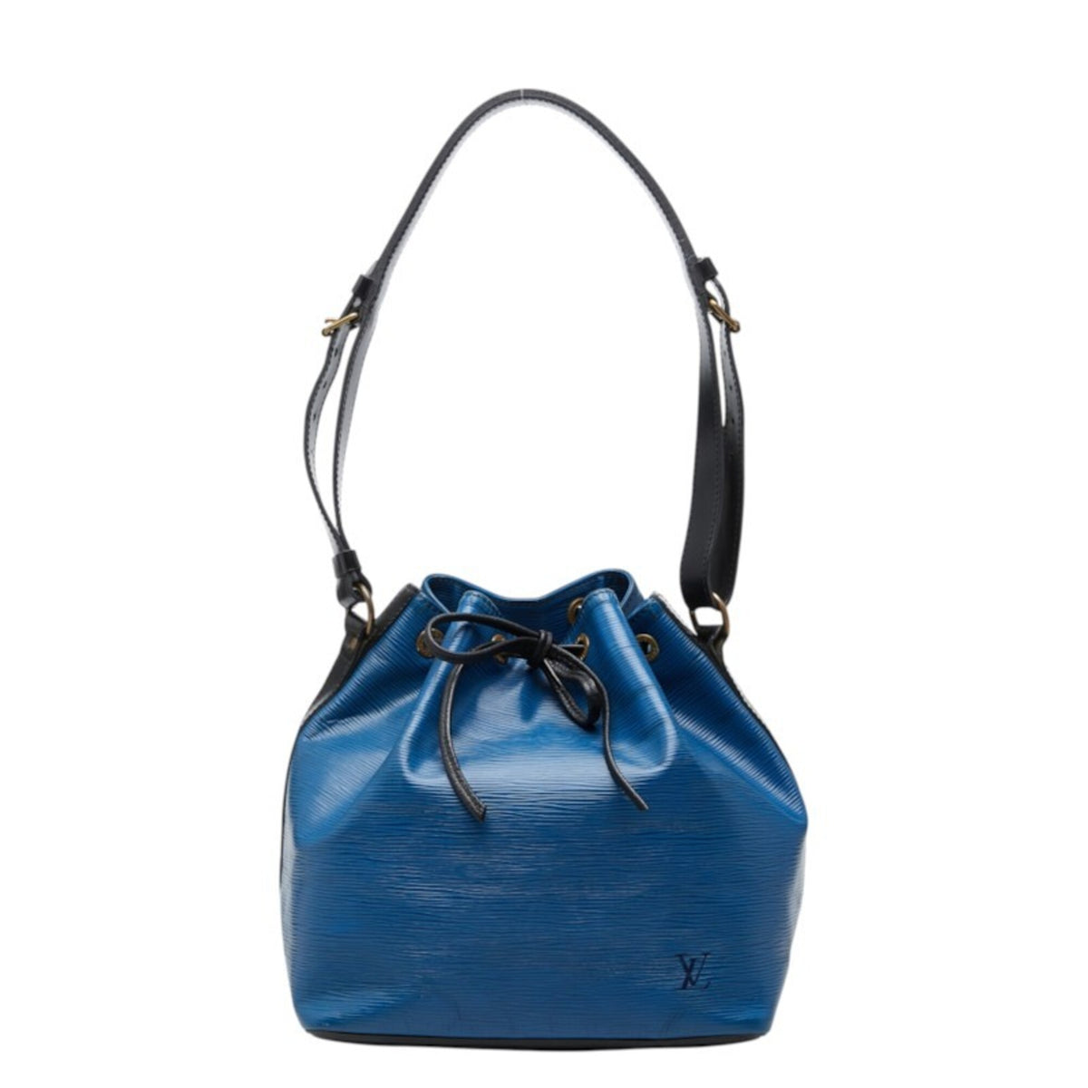 Louis Vuitton Noir Toledo Blue Leather Shoulder Bag (Pre-Owned)