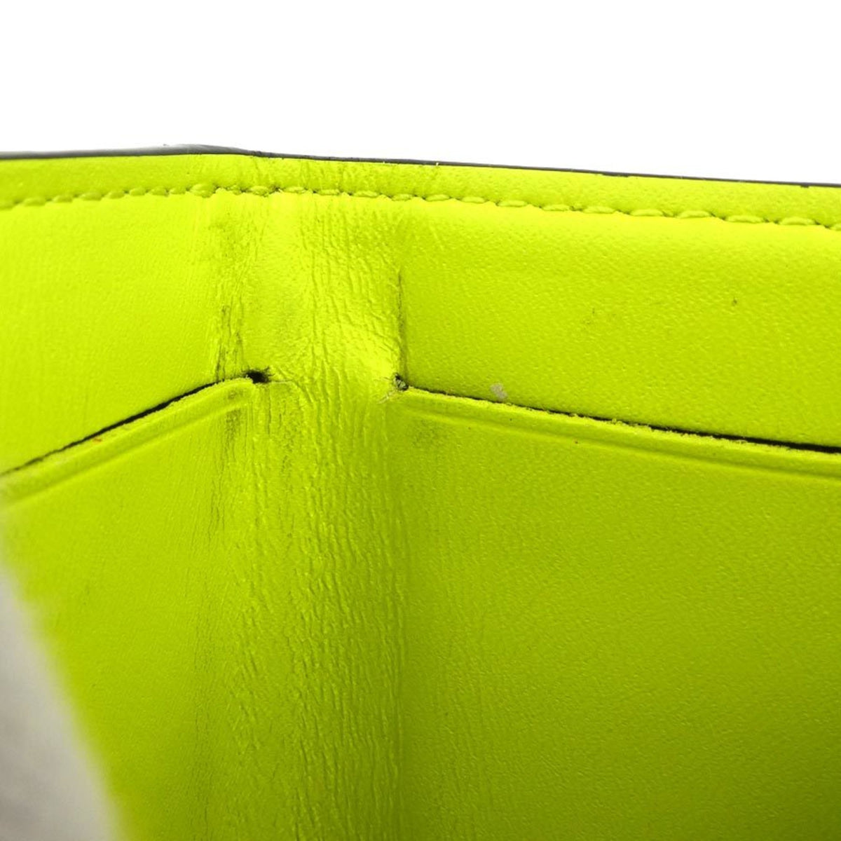 Louis Vuitton Green Yellow Pvc Leather Wallet (Tri-Fold) (Pre-Owned)