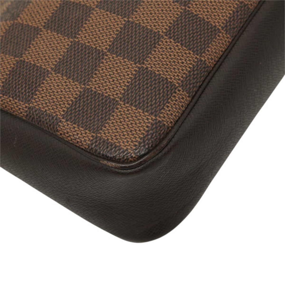 Louis Vuitton Brown Pvc Leather Handbag Pouch (Pre-Owned)