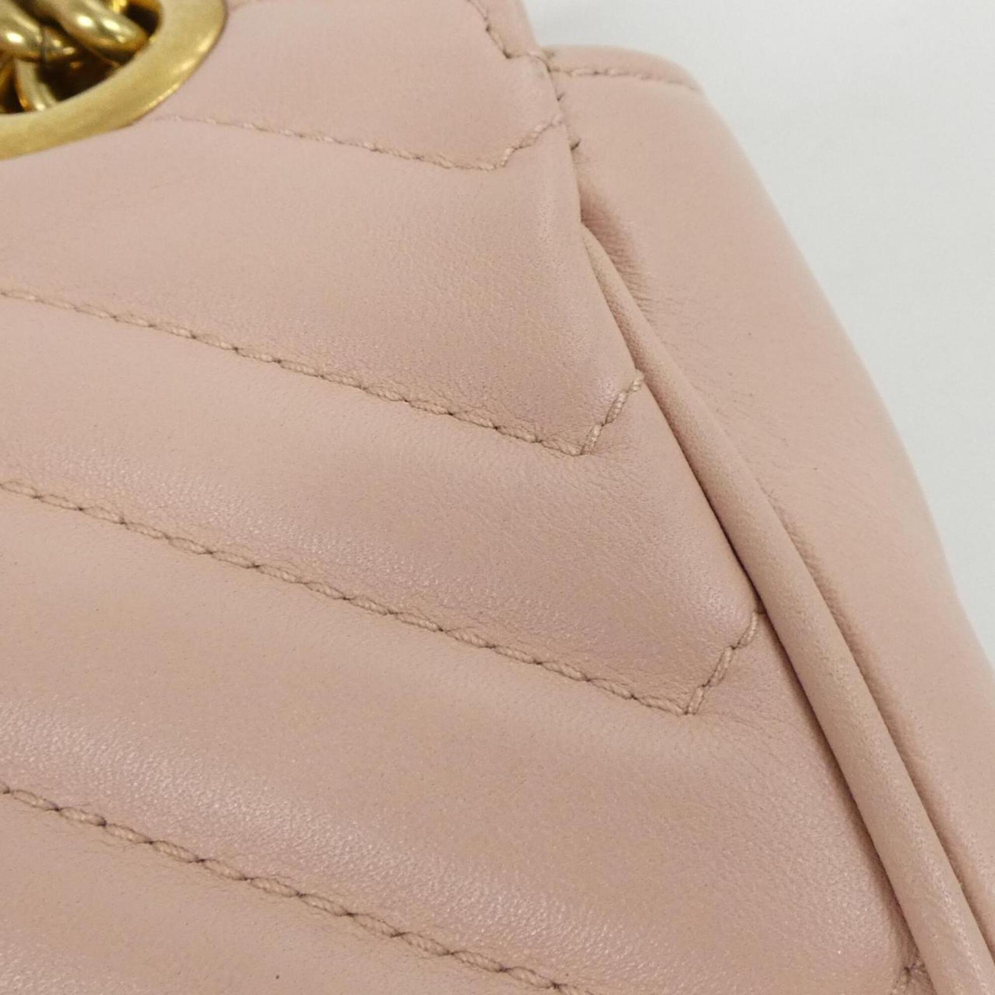 Gucci Gg Marmont Light Pink Quilting Shoulder Bag (Pre-Owned)