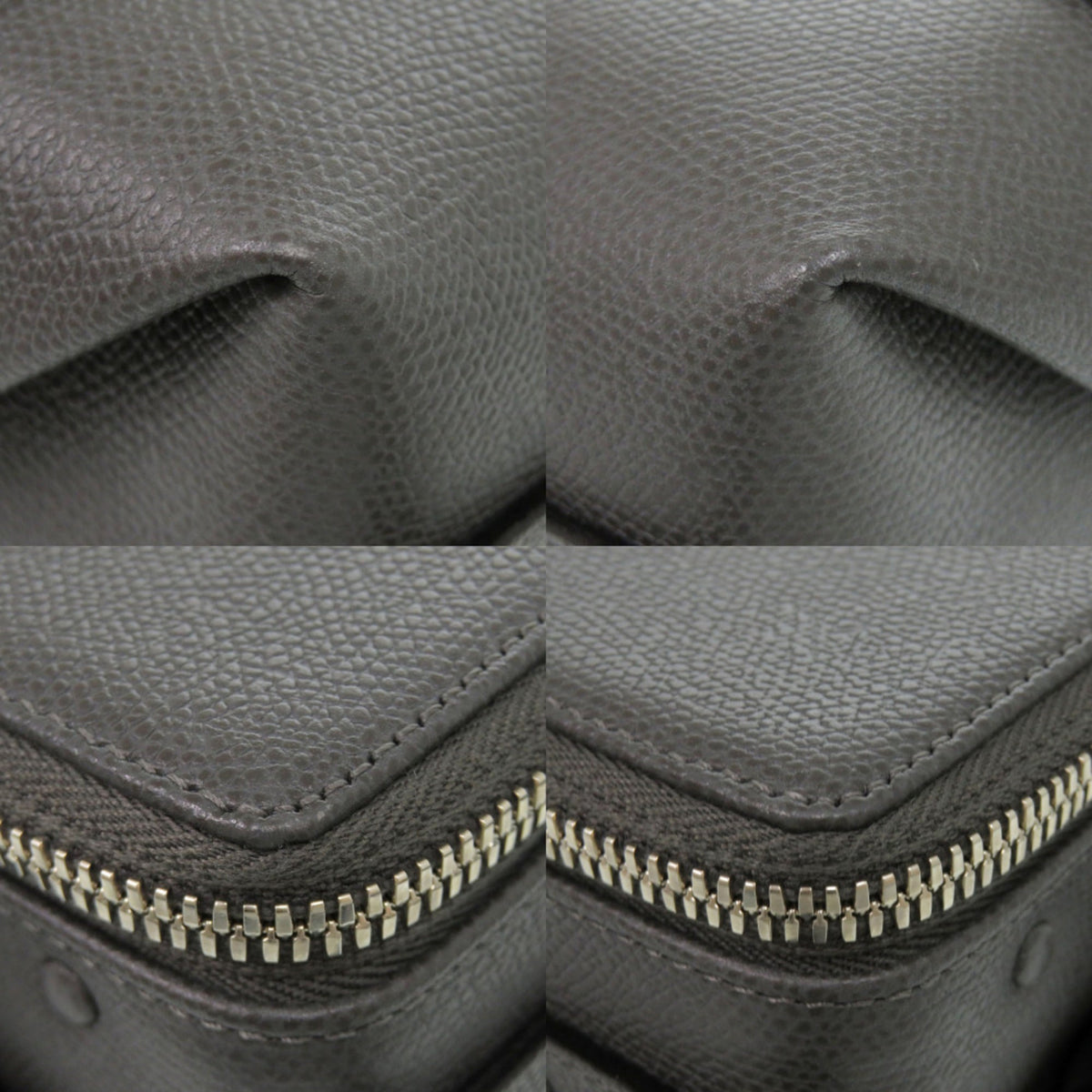 Valextra Gray Leather Shoulder Bag (Pre-Owned)