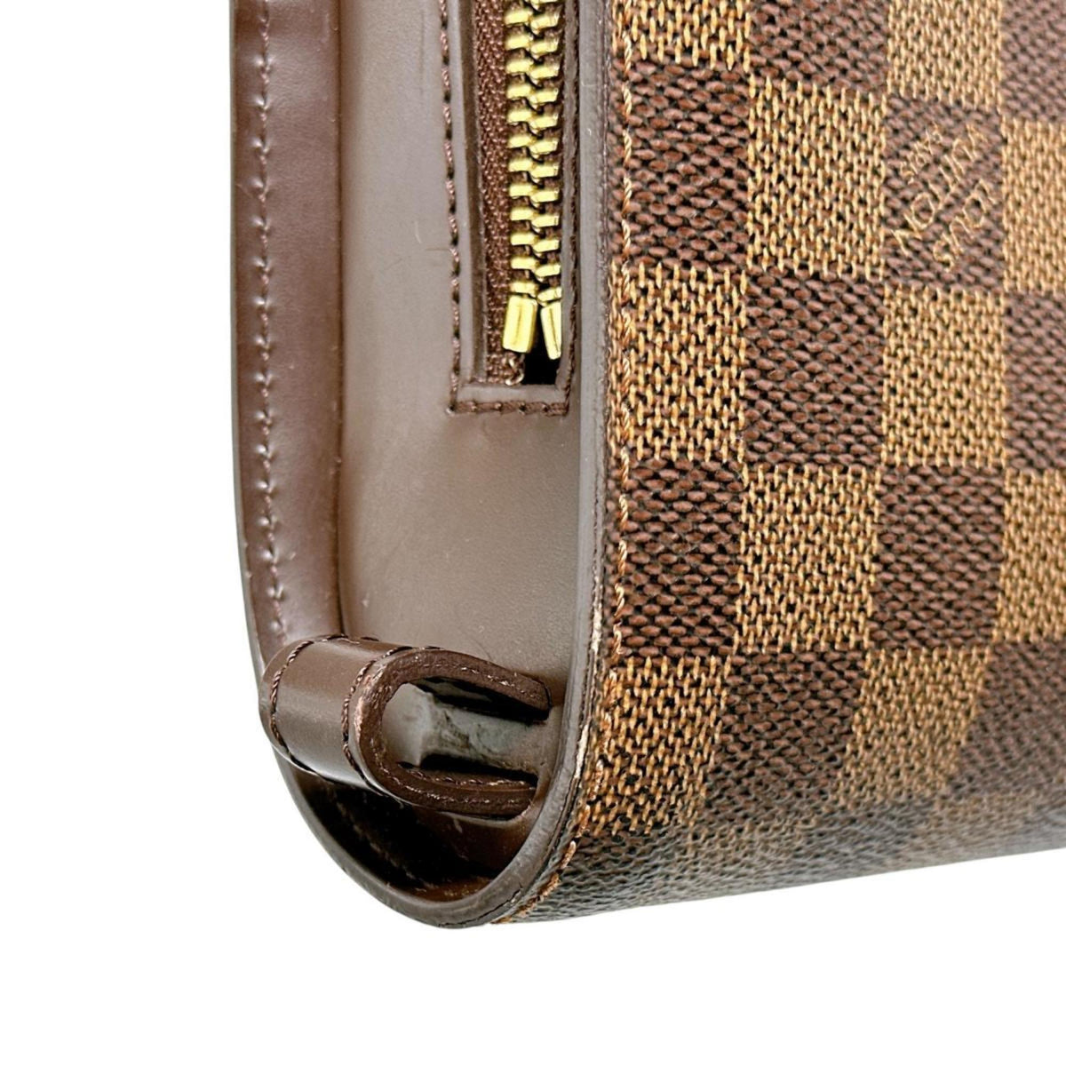 Louis Vuitton Brown Damier Canvas Clutch Bag (Pre-Owned)