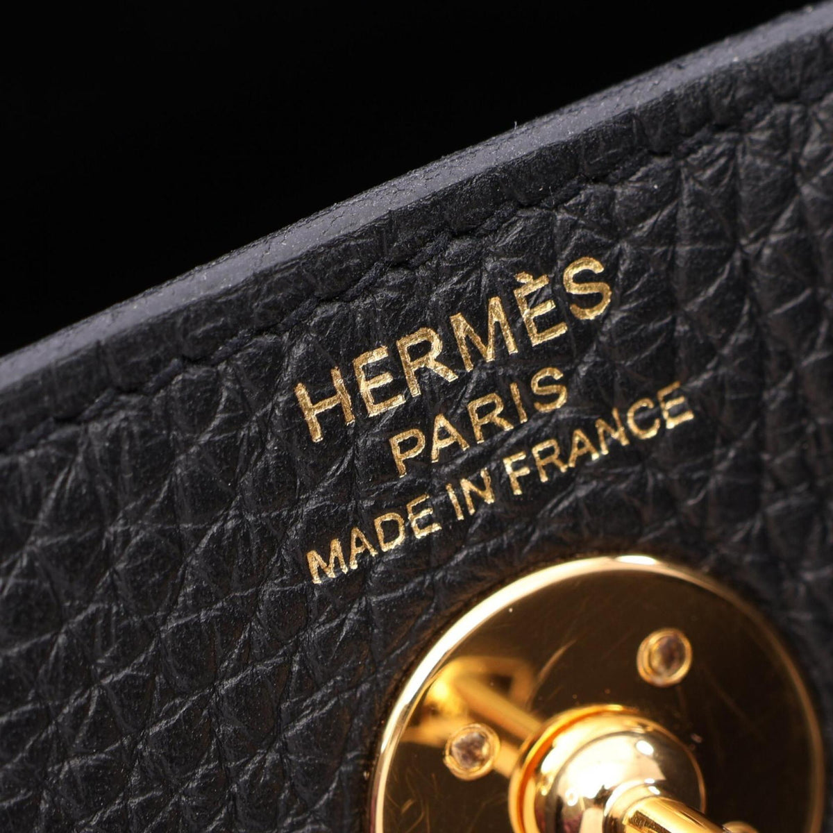 Hermes Black Taurillon Clemence Leather Handbag Shoulder Bag (Pre-Owned)