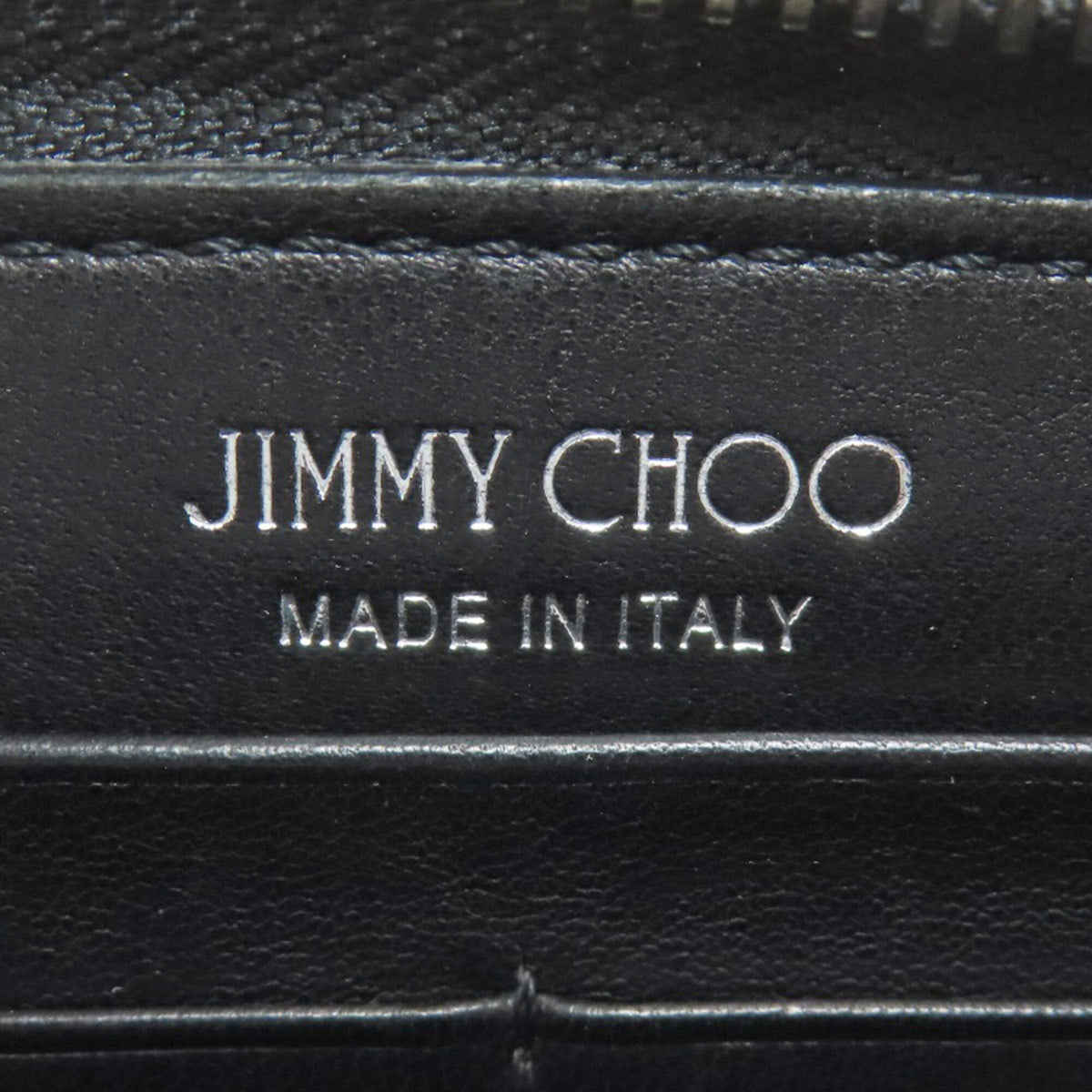 Jimmy Choo Black Leather Long Wallet (Bi-Fold) (Pre-Owned)