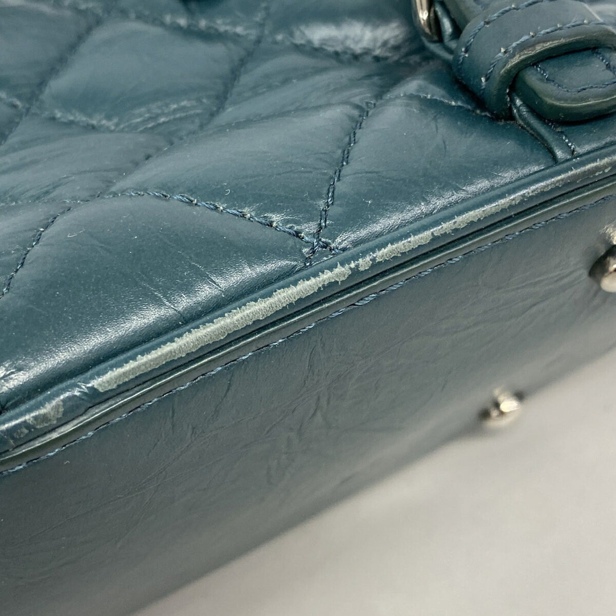 Chanel Green Leather Vinyl Backpack (Pre-Owned)