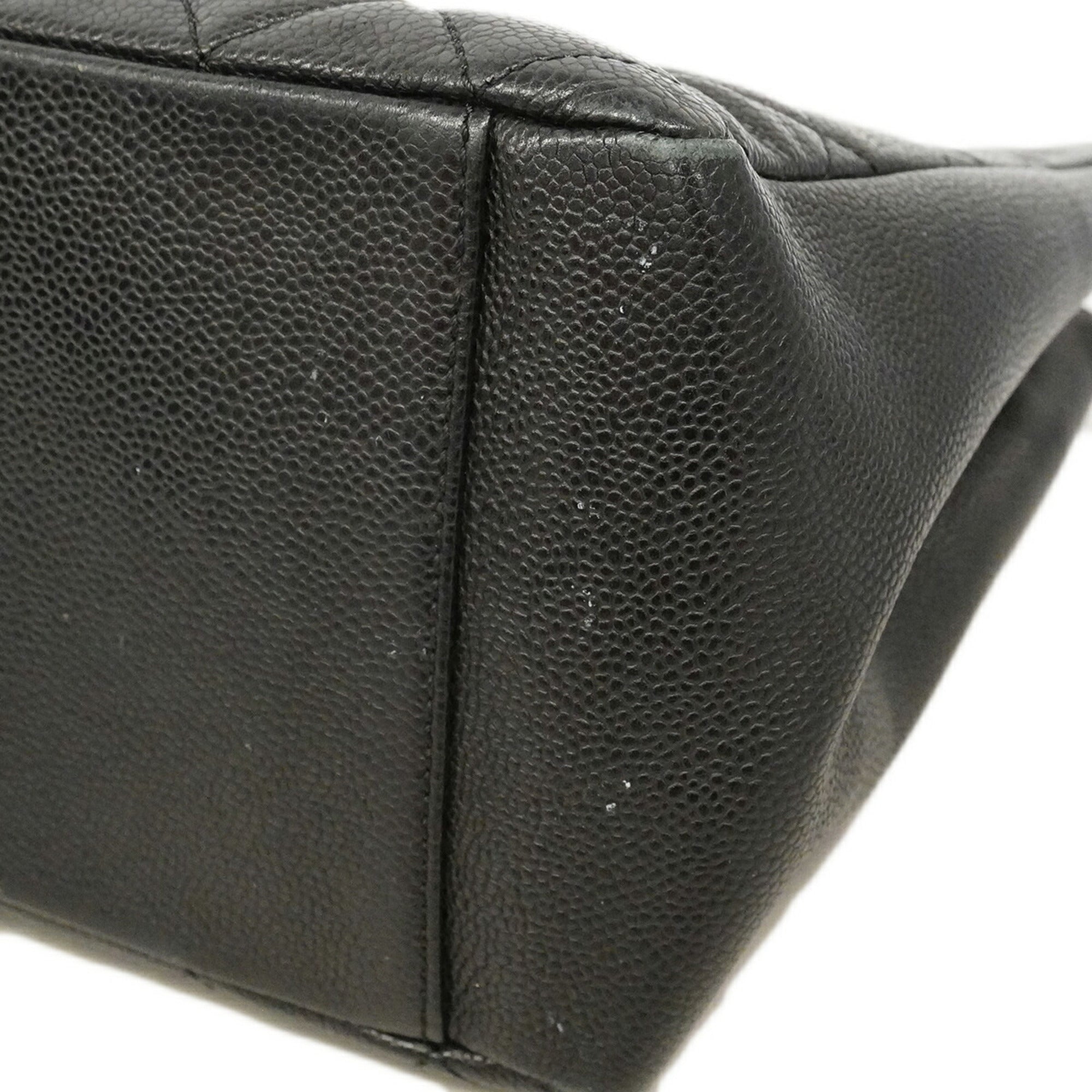 Chanel Black Grained Calfskin Tote Bag (Pre-Owned)