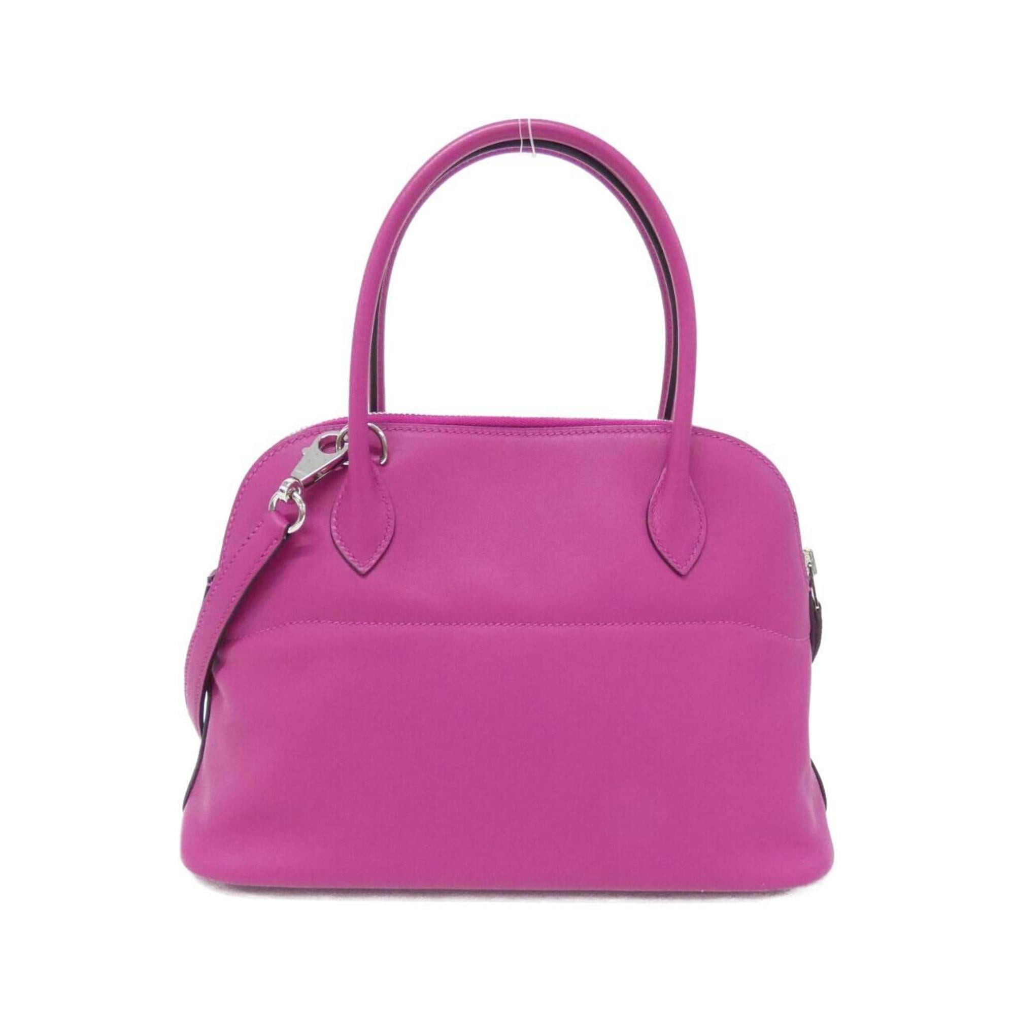 Hermes Bolide Rose Purple Swift Leather Handbag (Pre-Owned)