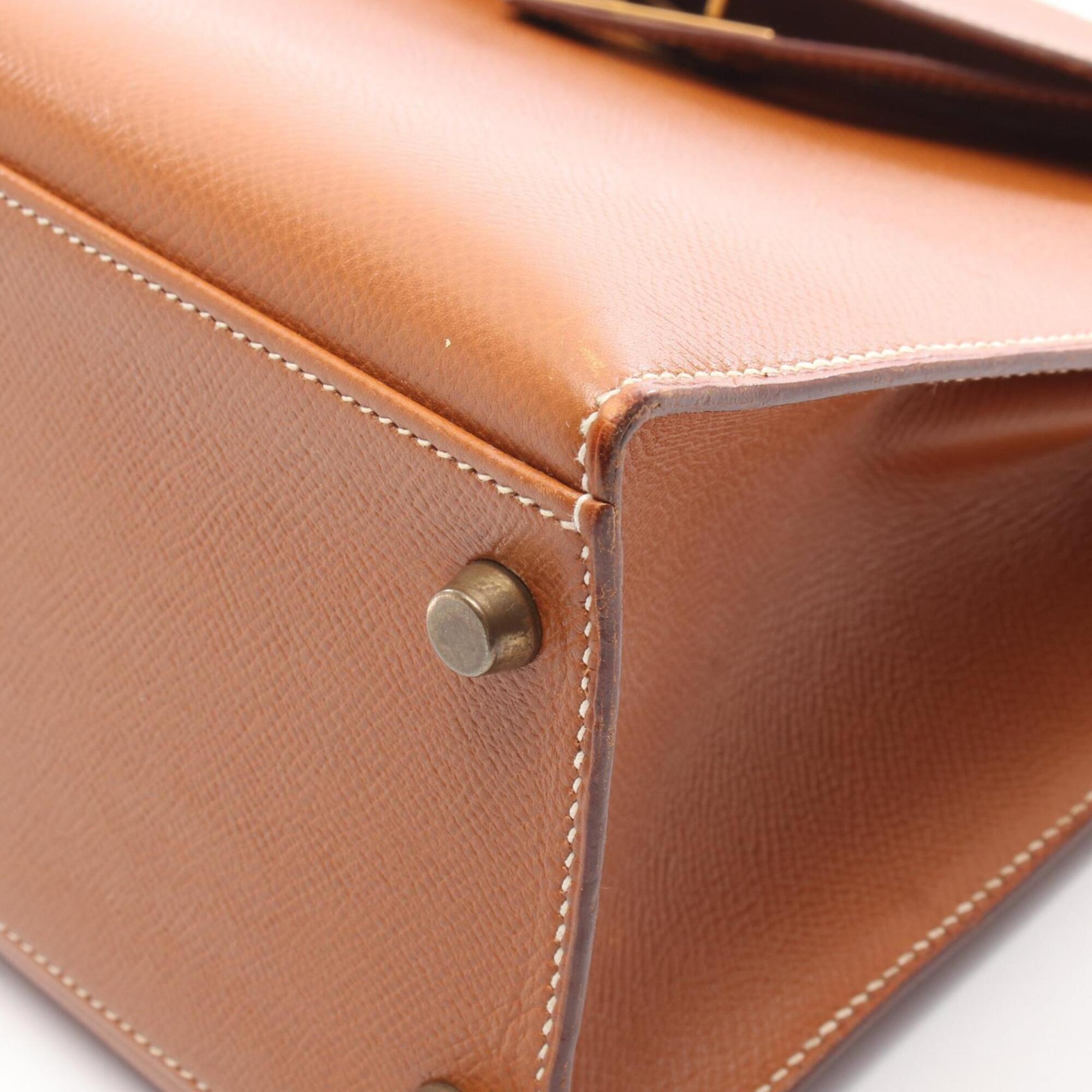 Hermes Brown Courchevel Leather Handbag (Pre-Owned)
