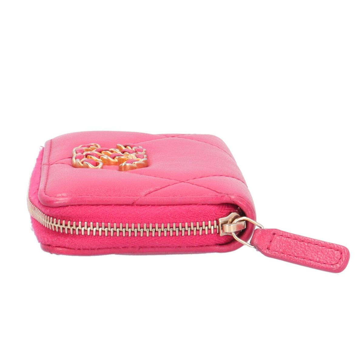 Chanel Pink Leather Coin Purse/Coin Case (Pre-Owned)