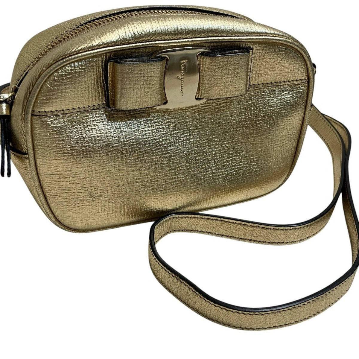 Salvatore Ferragamo Gold Shoulder Bag (Pre-Owned)