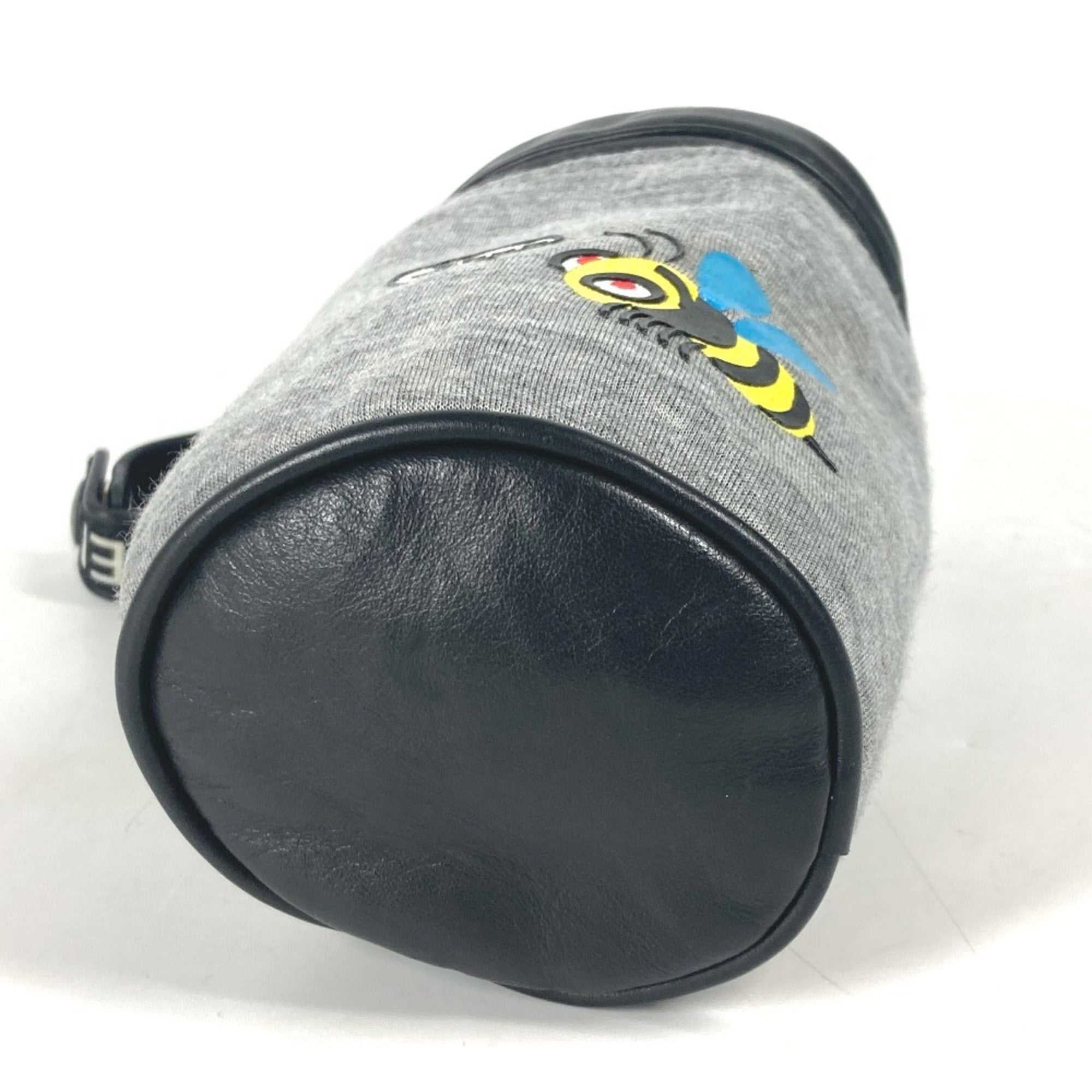 Fendi Gray Yellow Canvas Pouch (Pre-Owned)