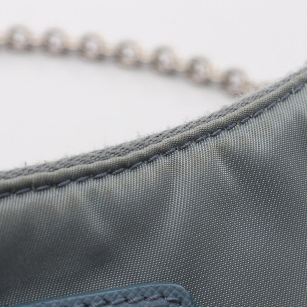Prada Blue Nylon Handbag Shoulder Bag (Pre-Owned)