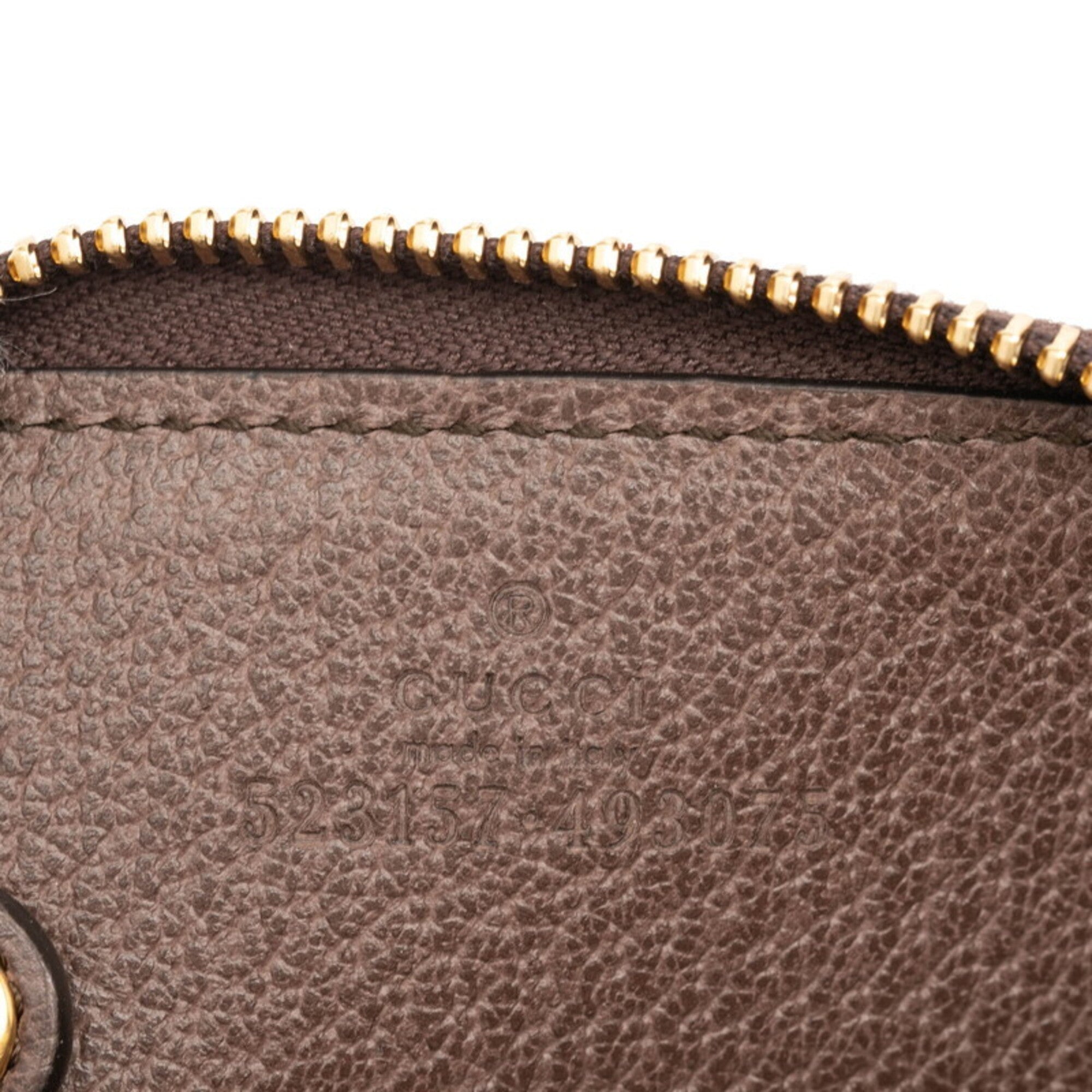 Gucci Beige Brown Pvc Leather Coin Purse/Coin Case (Pre-Owned)