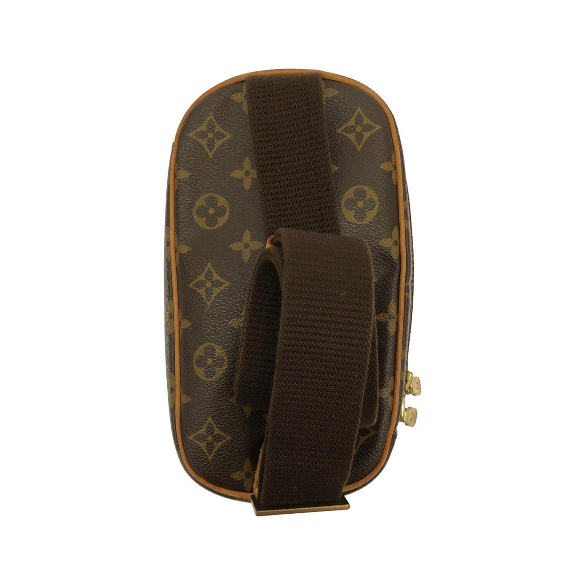 Louis Vuitton Monogram Marron Coated Canvas Pochette Shoulder Bag (Pre-Owned)