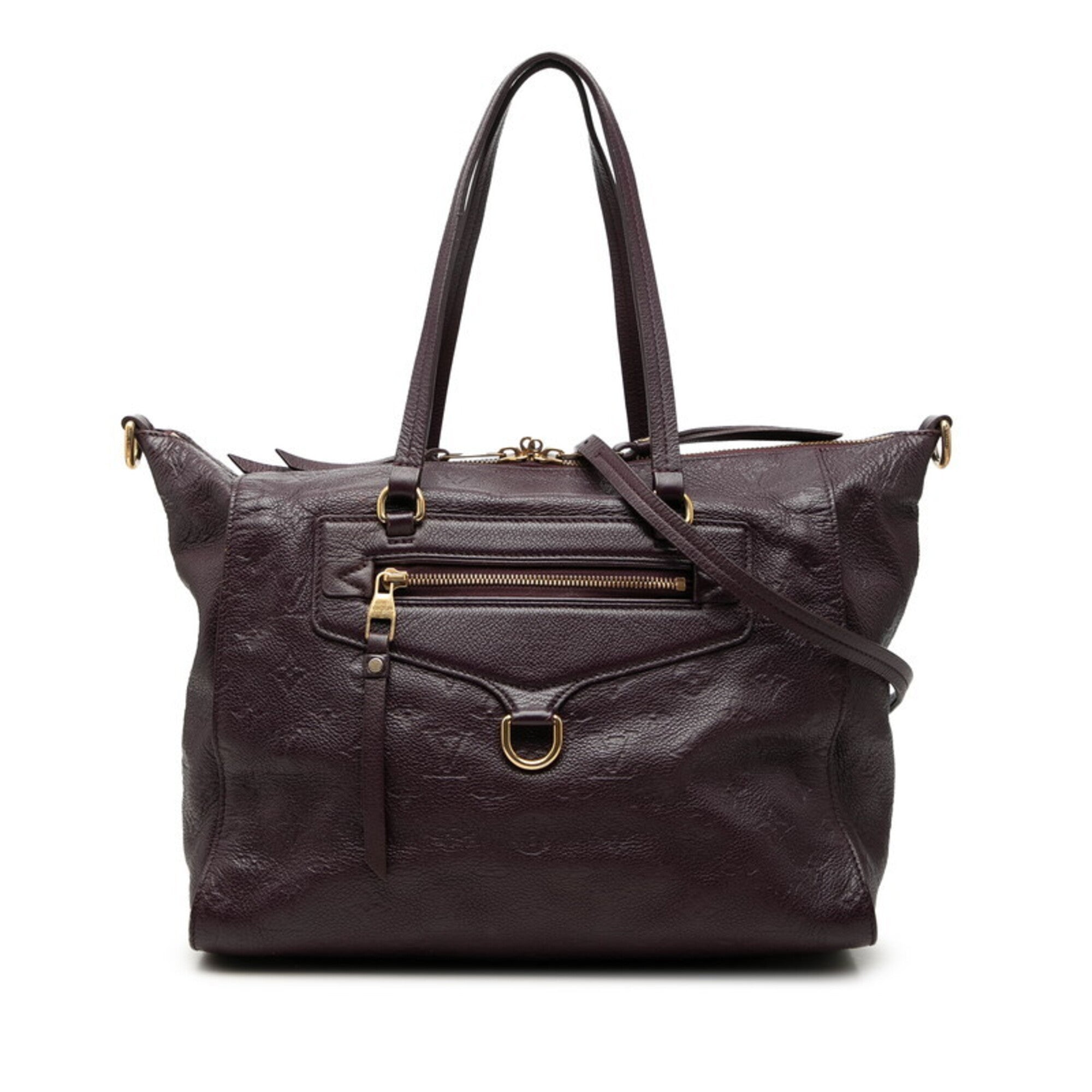 Louis Vuitton Monogram Orb Purple Leather Handbag Tote Bag (Pre-Owned)