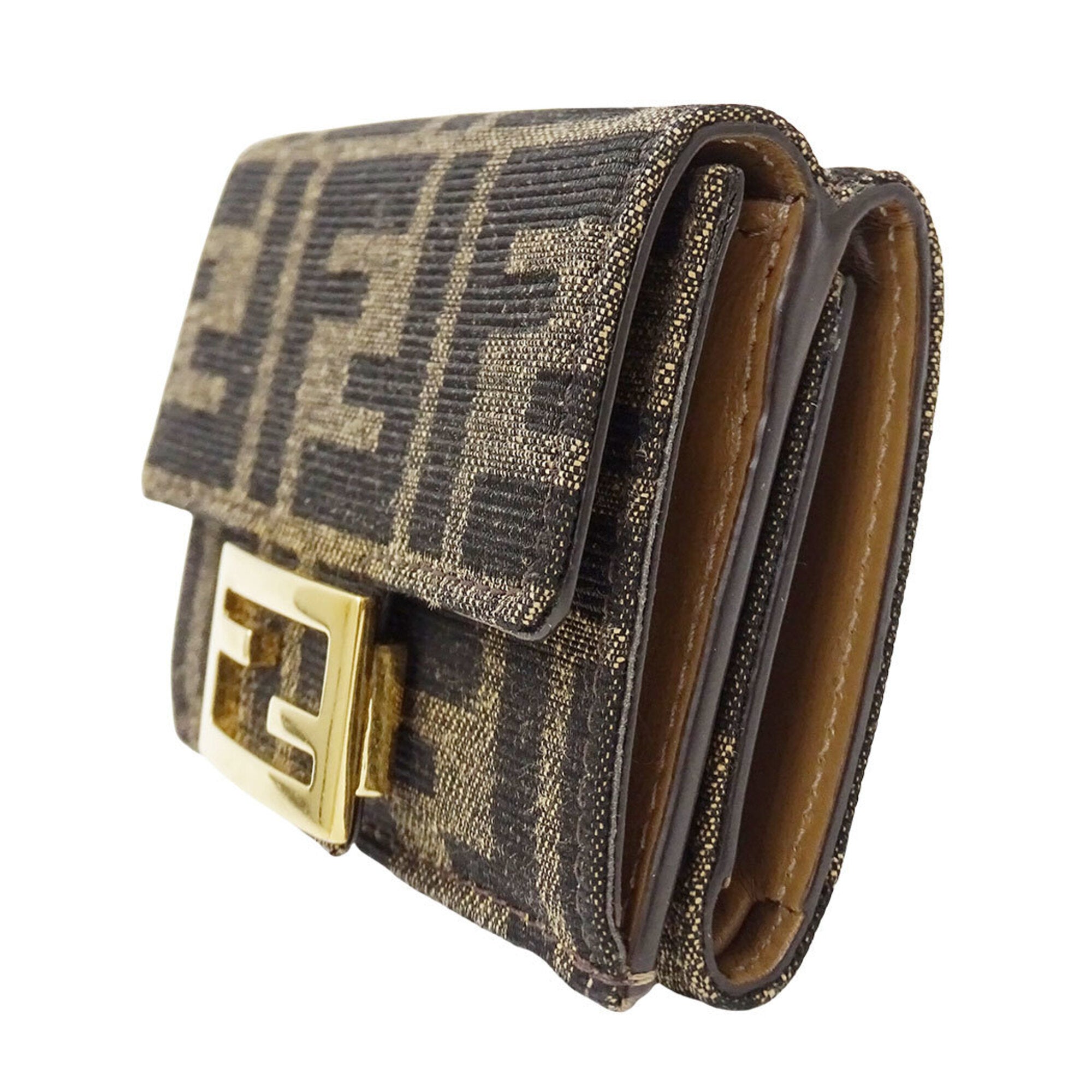 Fendi Brown Canvas Wallet (Tri-Fold) (Pre-Owned)
